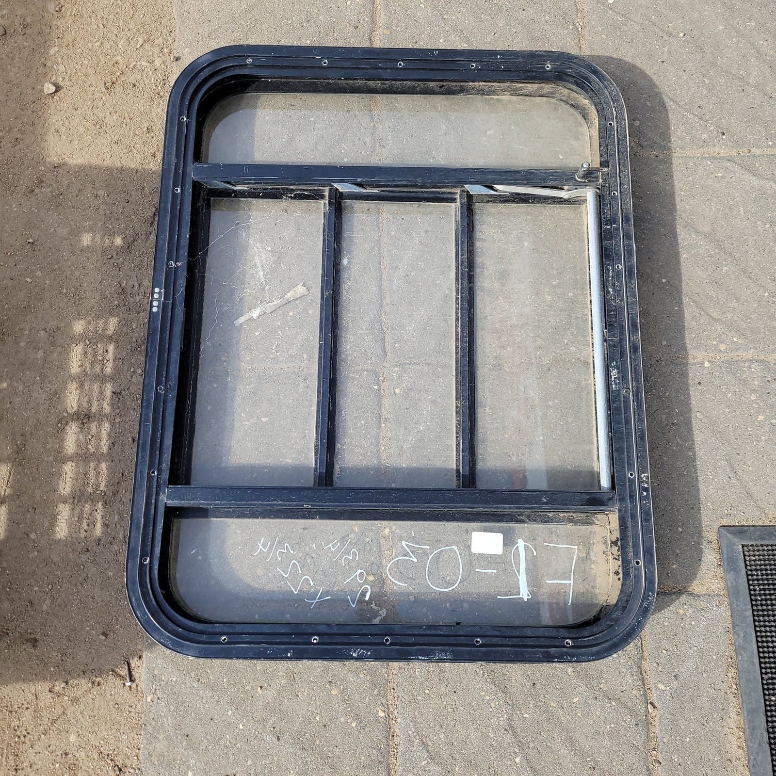 Used Black Radius Opening Window : 29 3/4 X 22 3/4 X 2