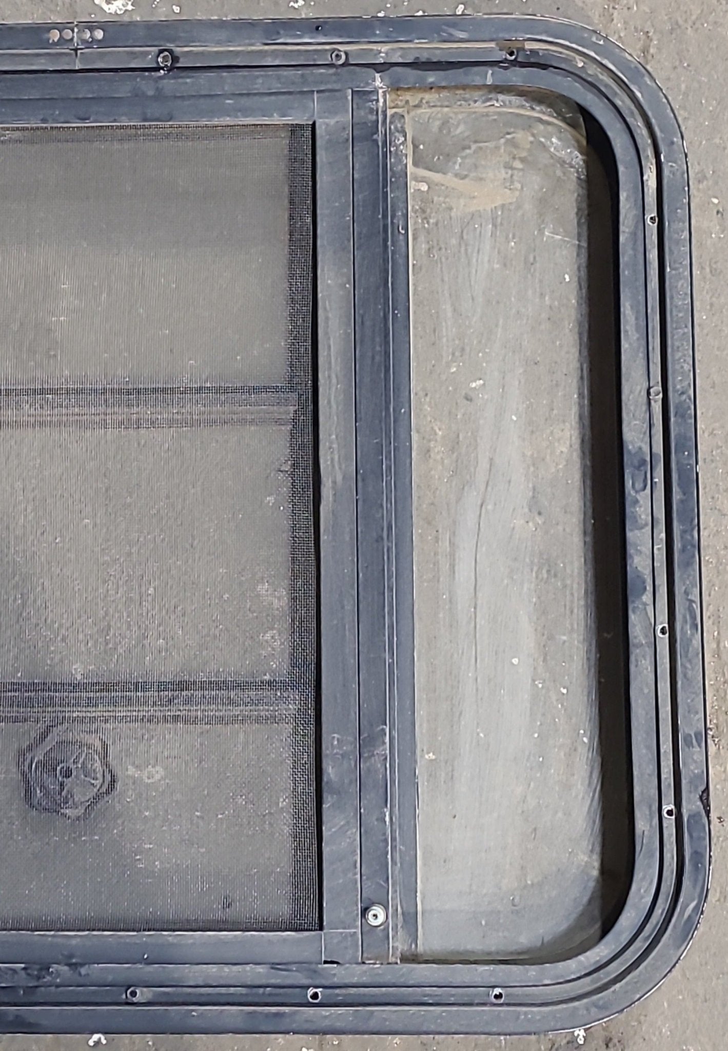 Used Black Radius Opening Window : 29 3/8