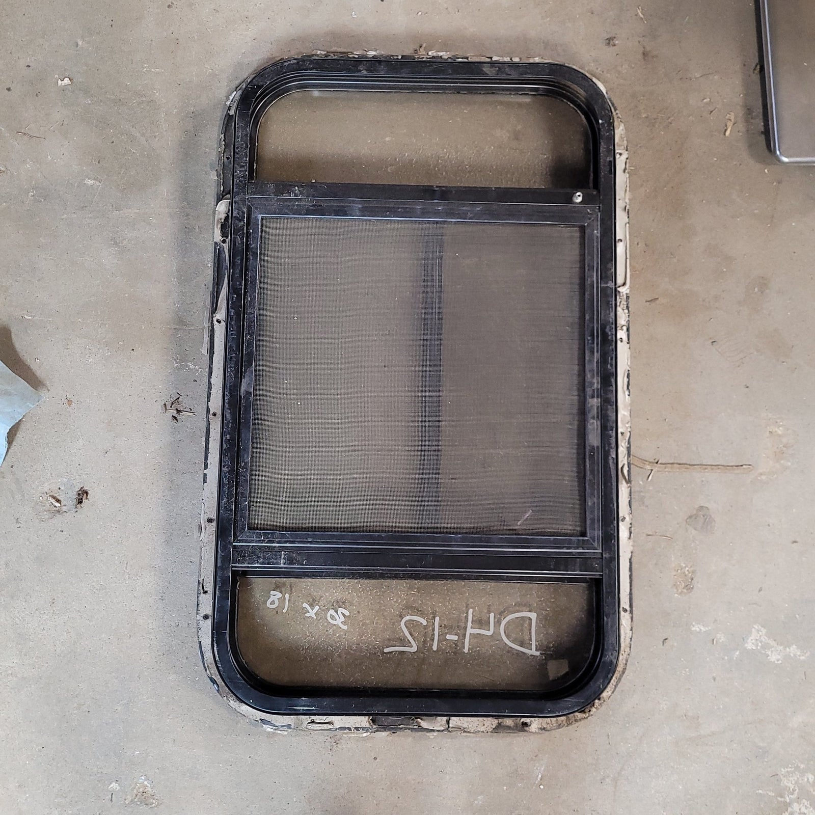 Used Black Radius Opening Window : 30 X 18 X 2