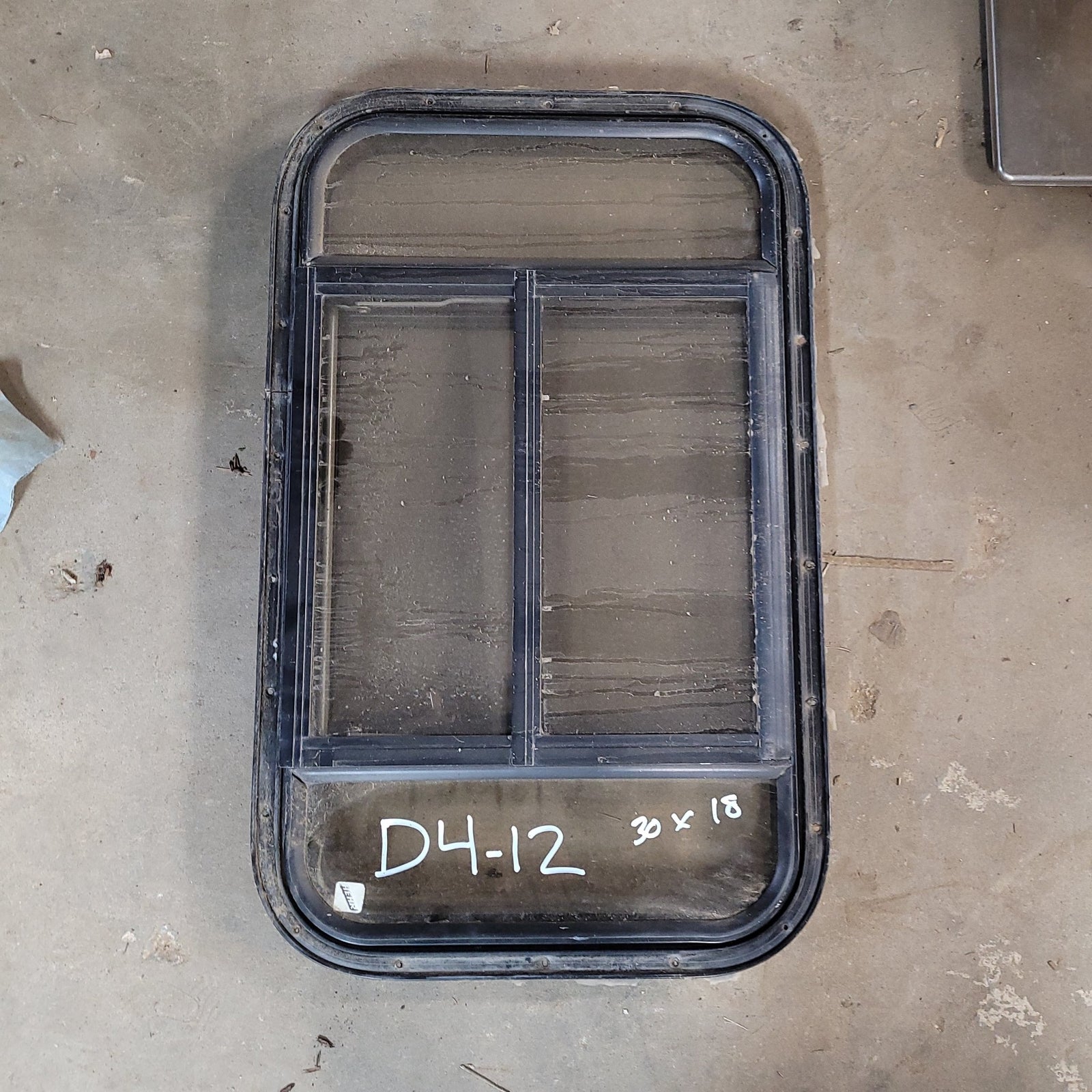 Used Black Radius Opening Window : 30 X 18 X 2