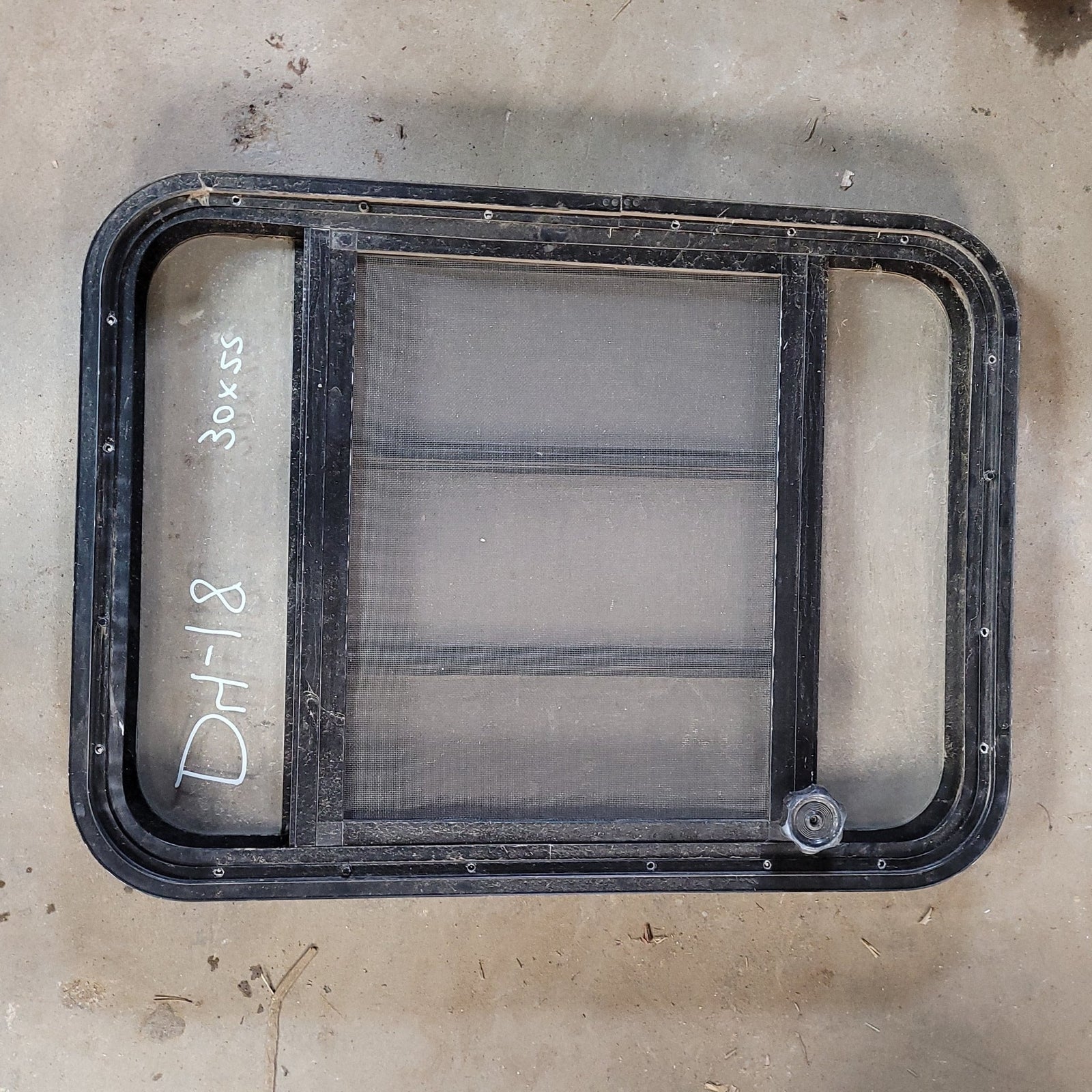 Used Black Radius Opening Window : 30 X 22 X 2