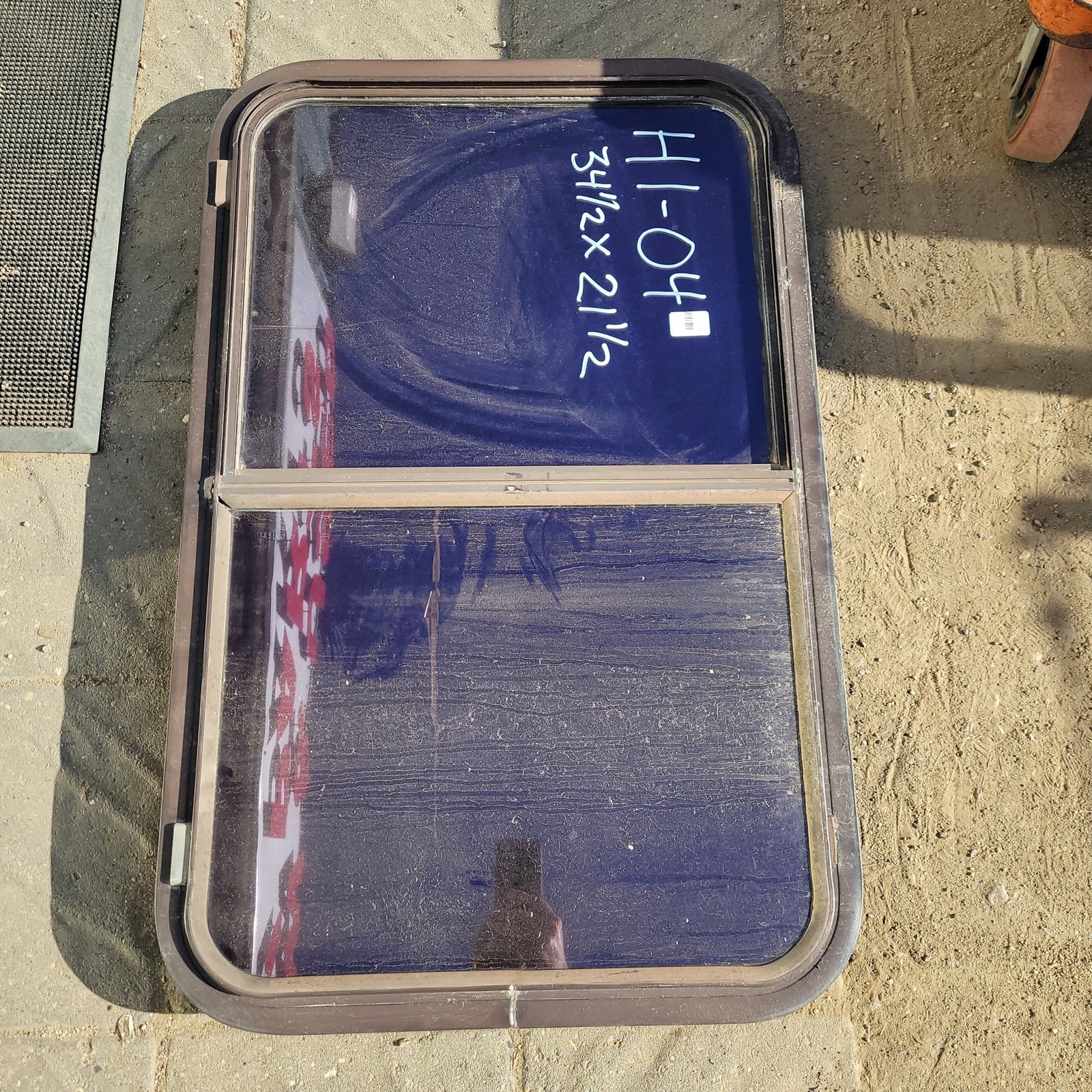 Used Black Radius Opening Window : 34 1/2 X 21 3/4 X 2