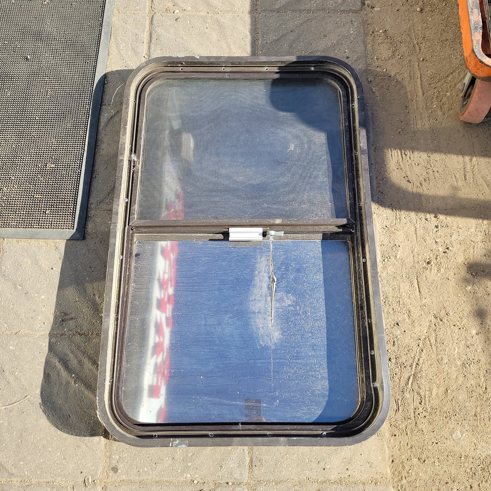 Used Black Radius Opening Window : 34 1/2 X 21 3/4 X 2