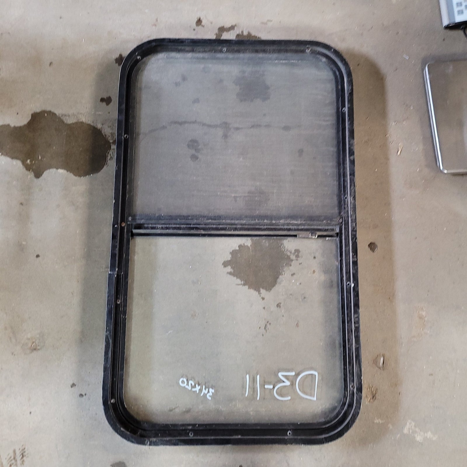 Used Black Radius Opening Window : 34 X 20 X 2