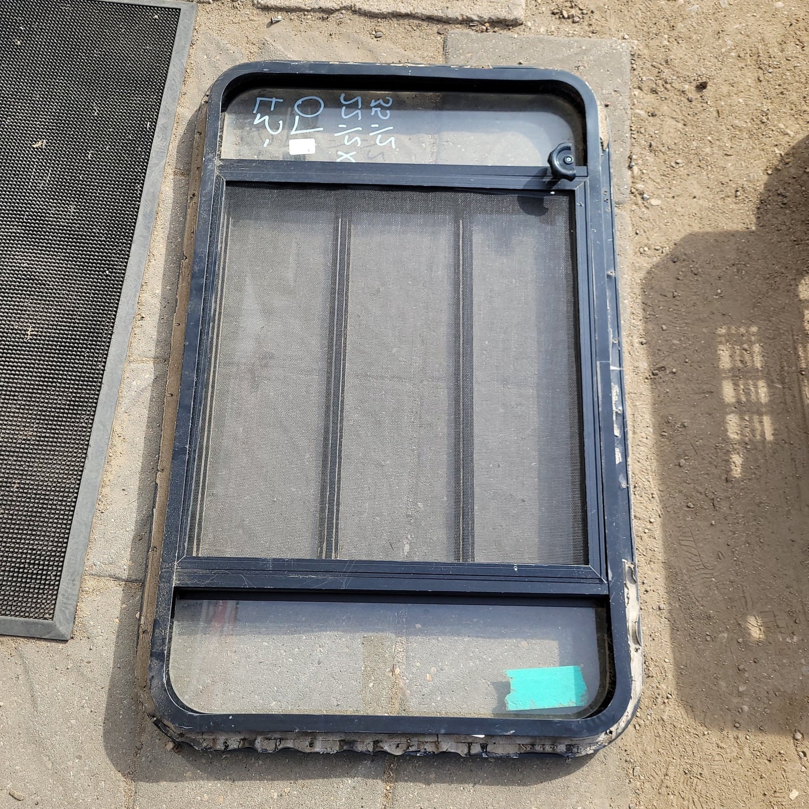 Used Black Radius Opening Window : 35 1/2 X 22 1/2 X 2