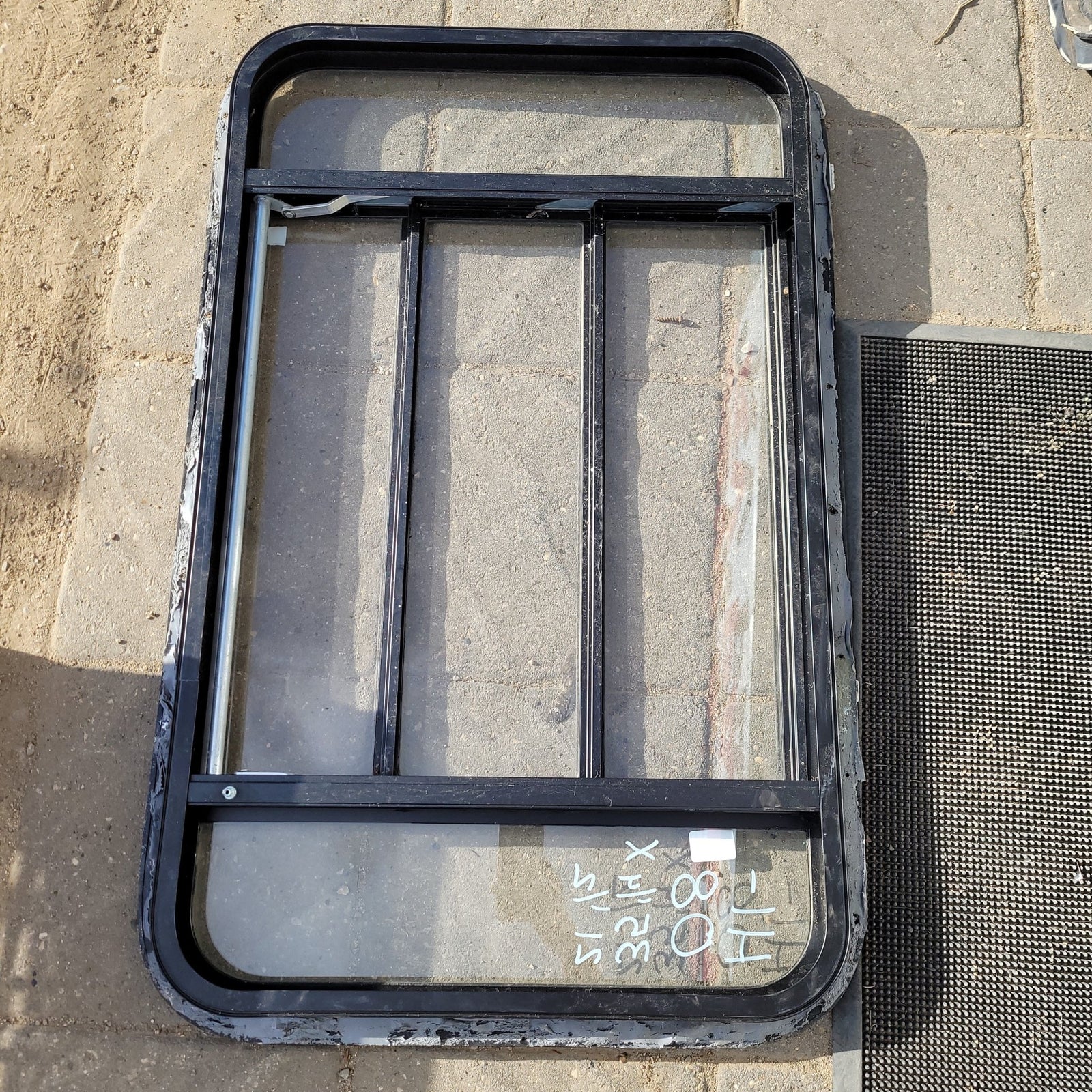 Used Black Radius Opening Window : 35 1/4 X 21 1/2 X 2