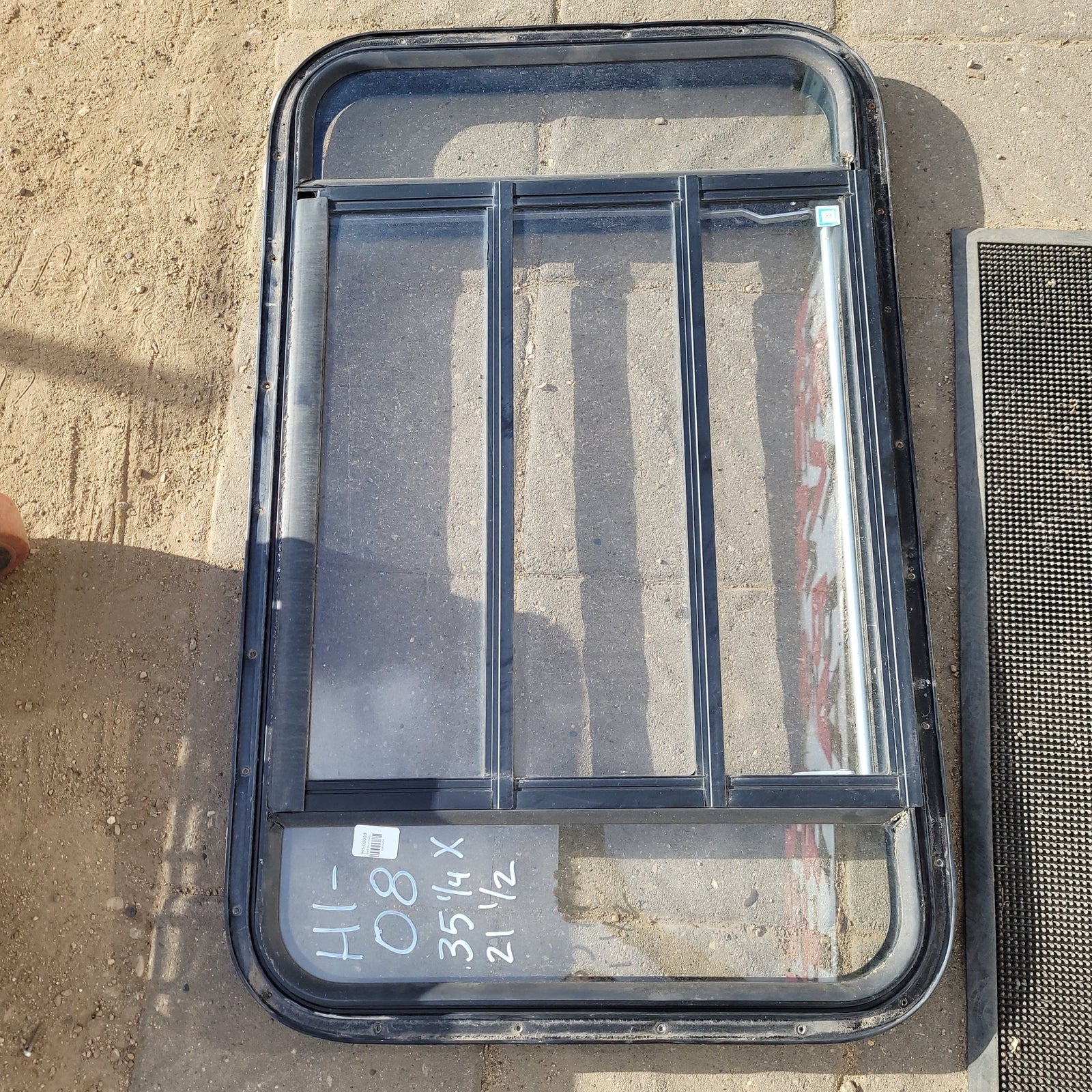 Used Black Radius Opening Window : 35 1/4 X 21 1/2 X 2