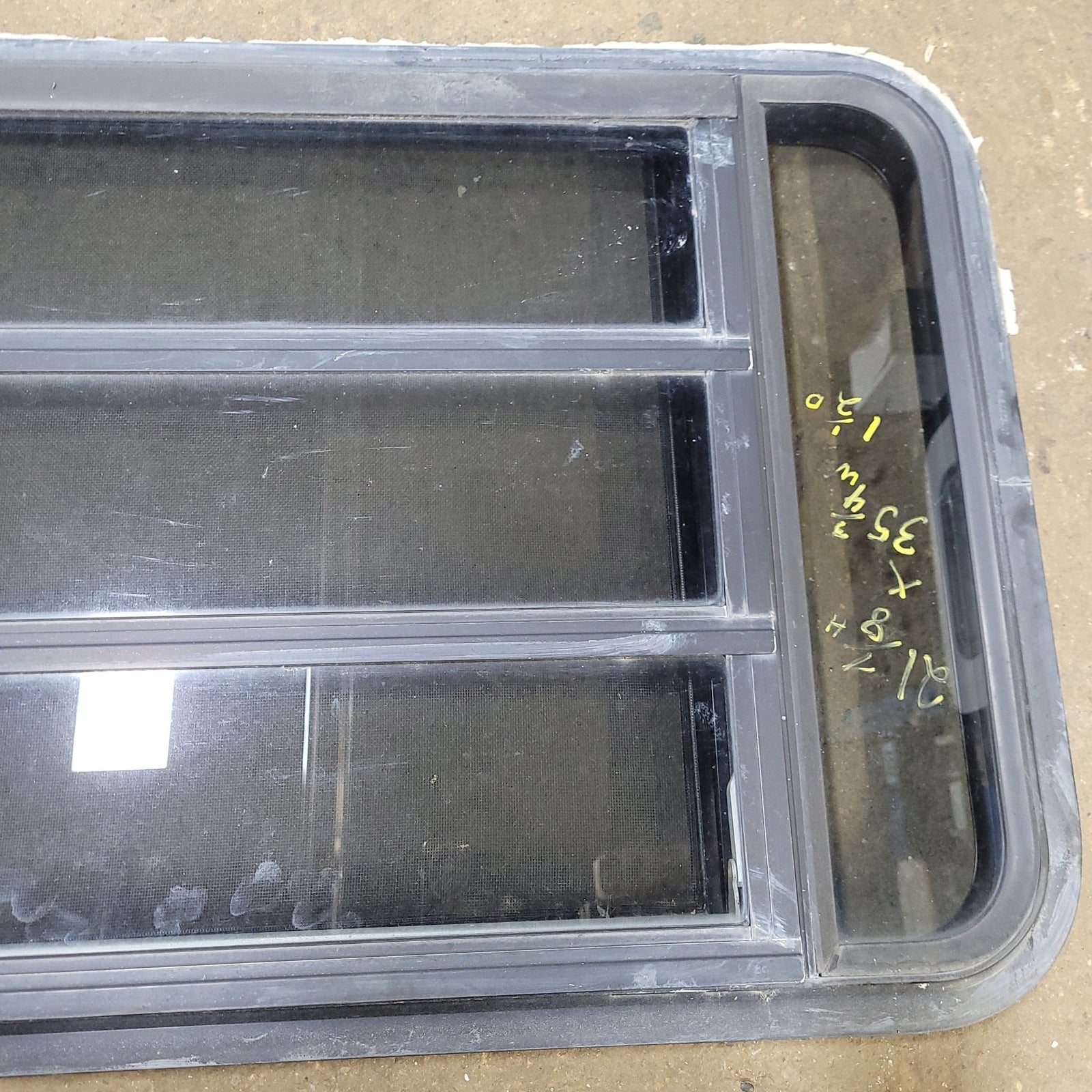 Used Black Radius Opening Window : 35 1/4