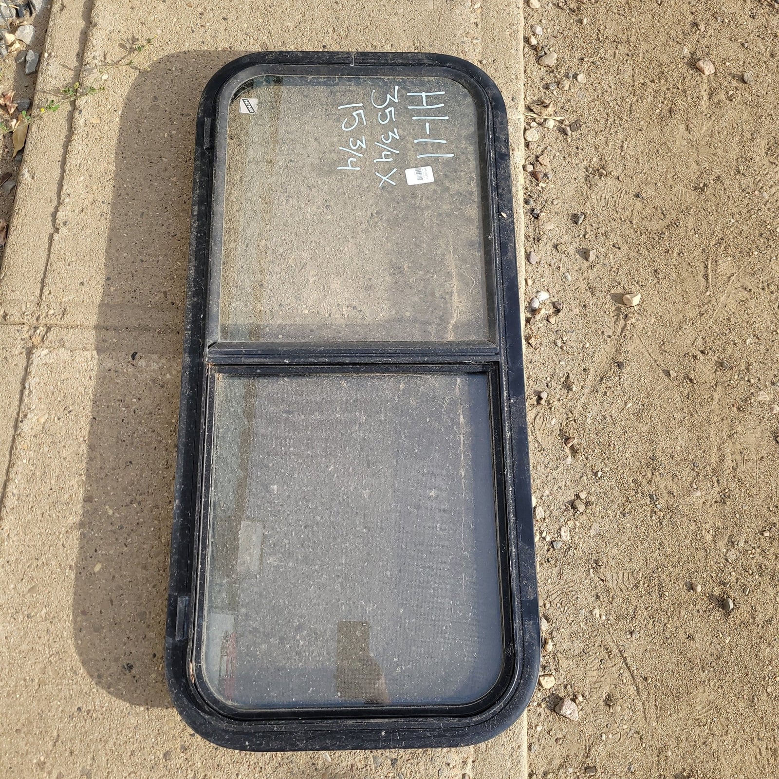 Used Black Radius Opening Window : 35 3/4 X 15 3/4 X 2