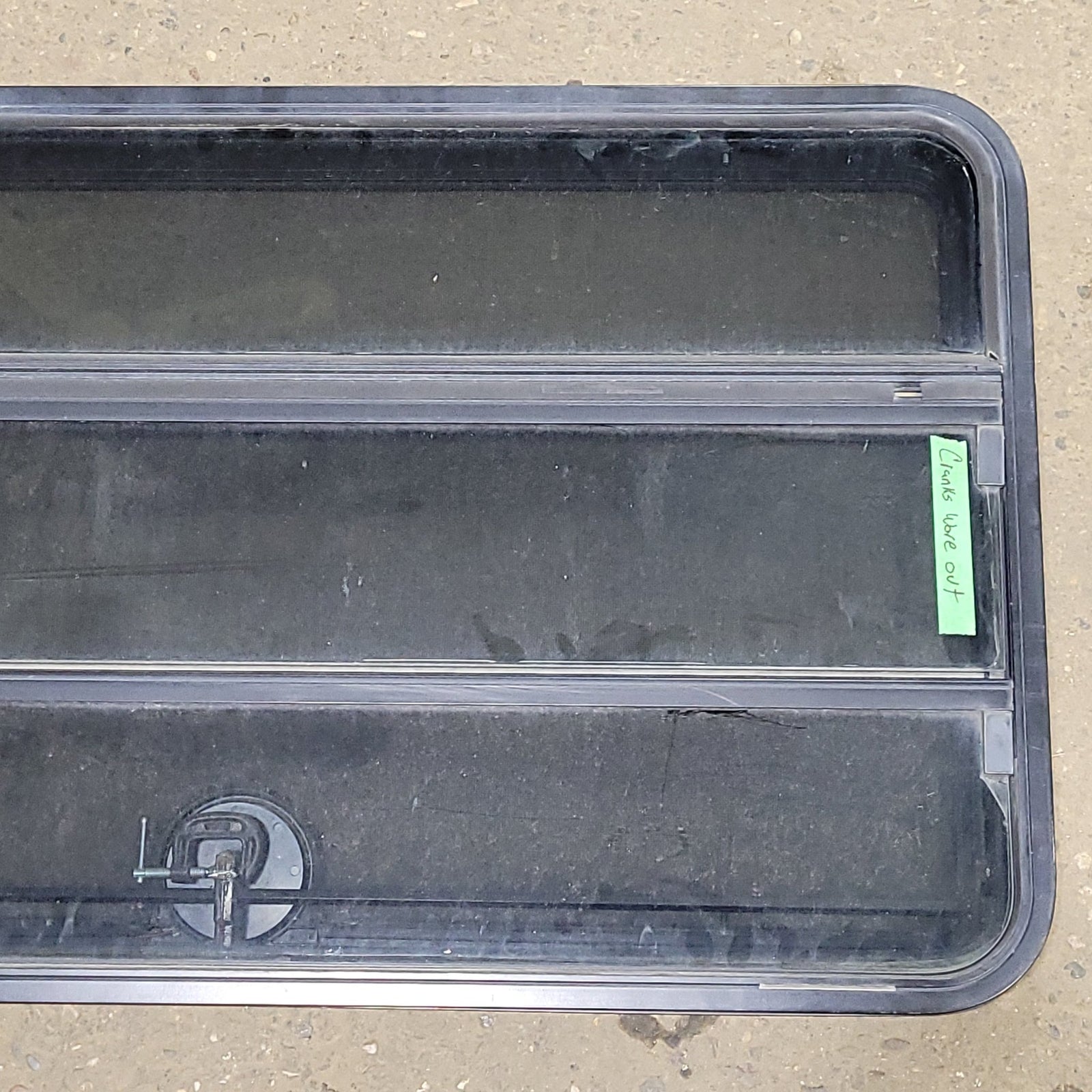 Used Black Radius Opening Window : 40 3/8