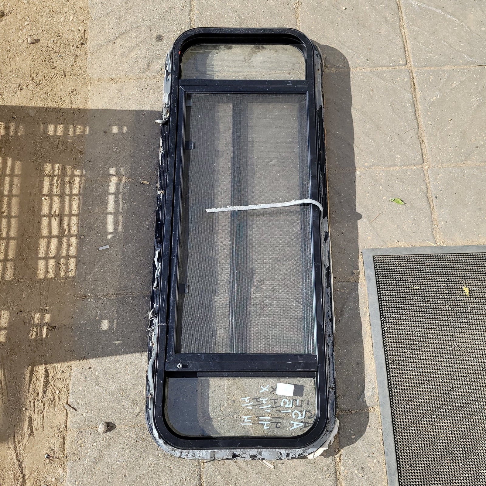 Used Black Radius Opening Window : 41 1/4 X 14 1/4 X 2