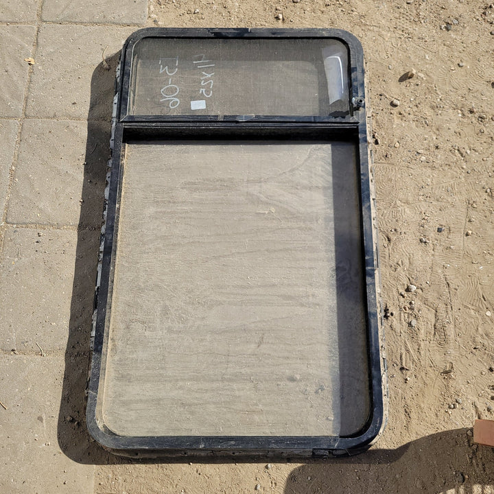 Used Black Radius Opening Window : 41 X 25 X 2" D - Young Farts RV Parts
