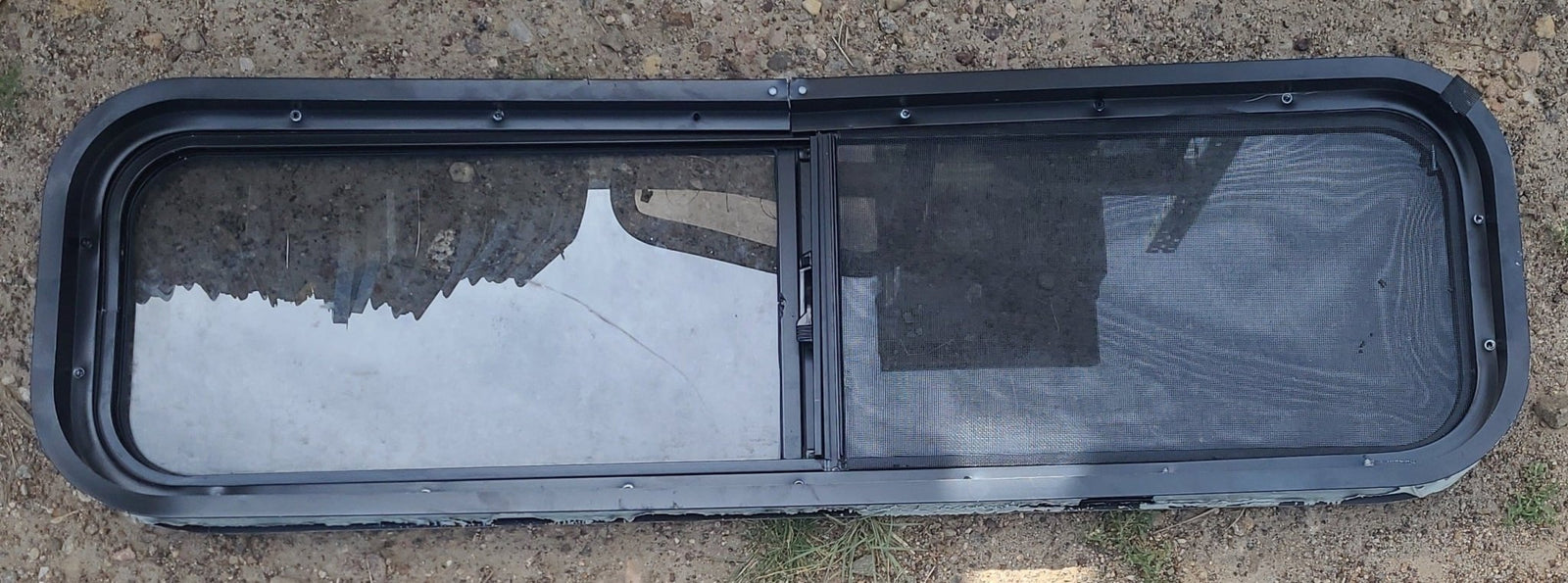 Used Black Radius Opening Window : 42 1/4