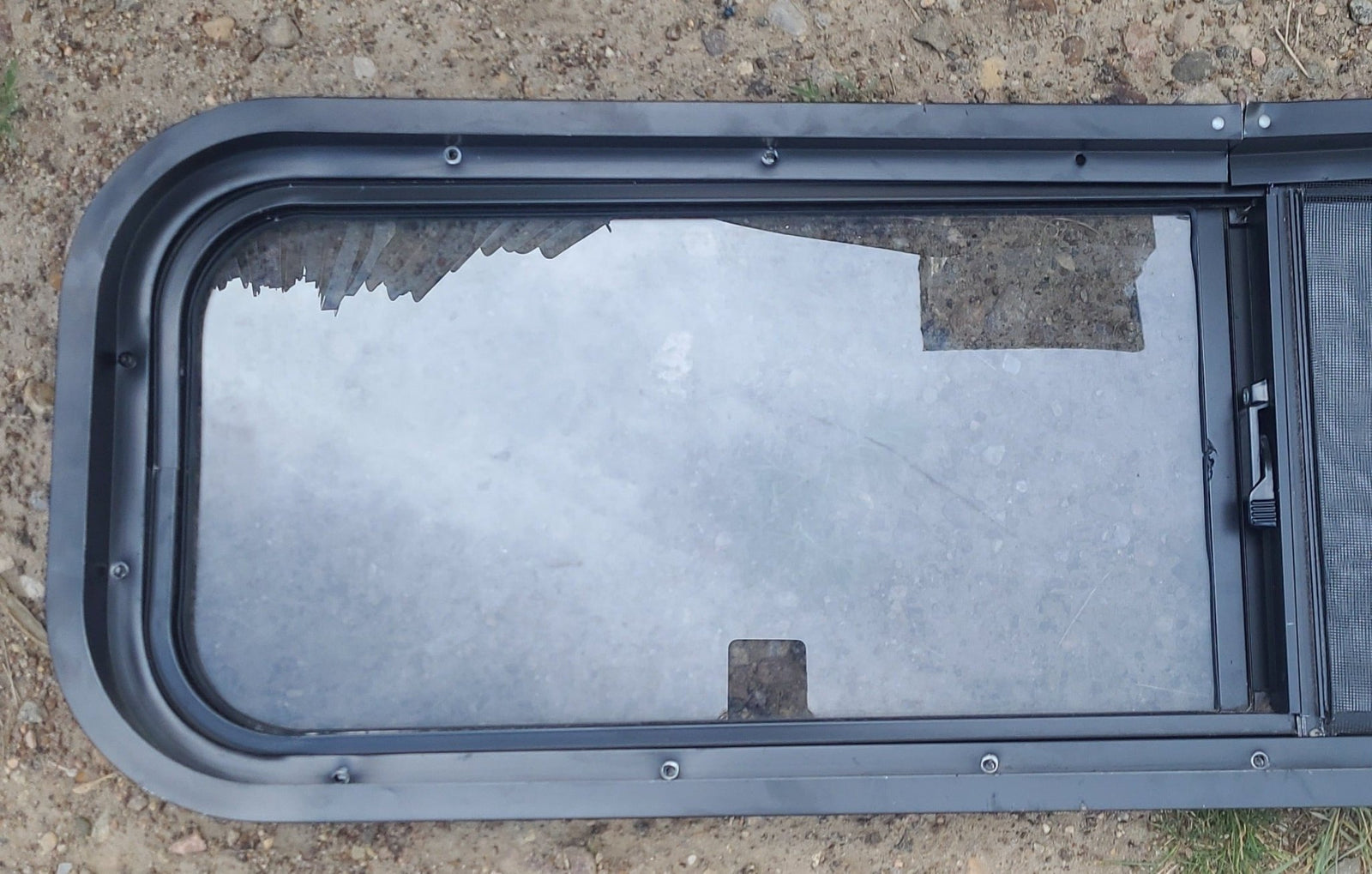 Used Black Radius Opening Window : 42 1/4