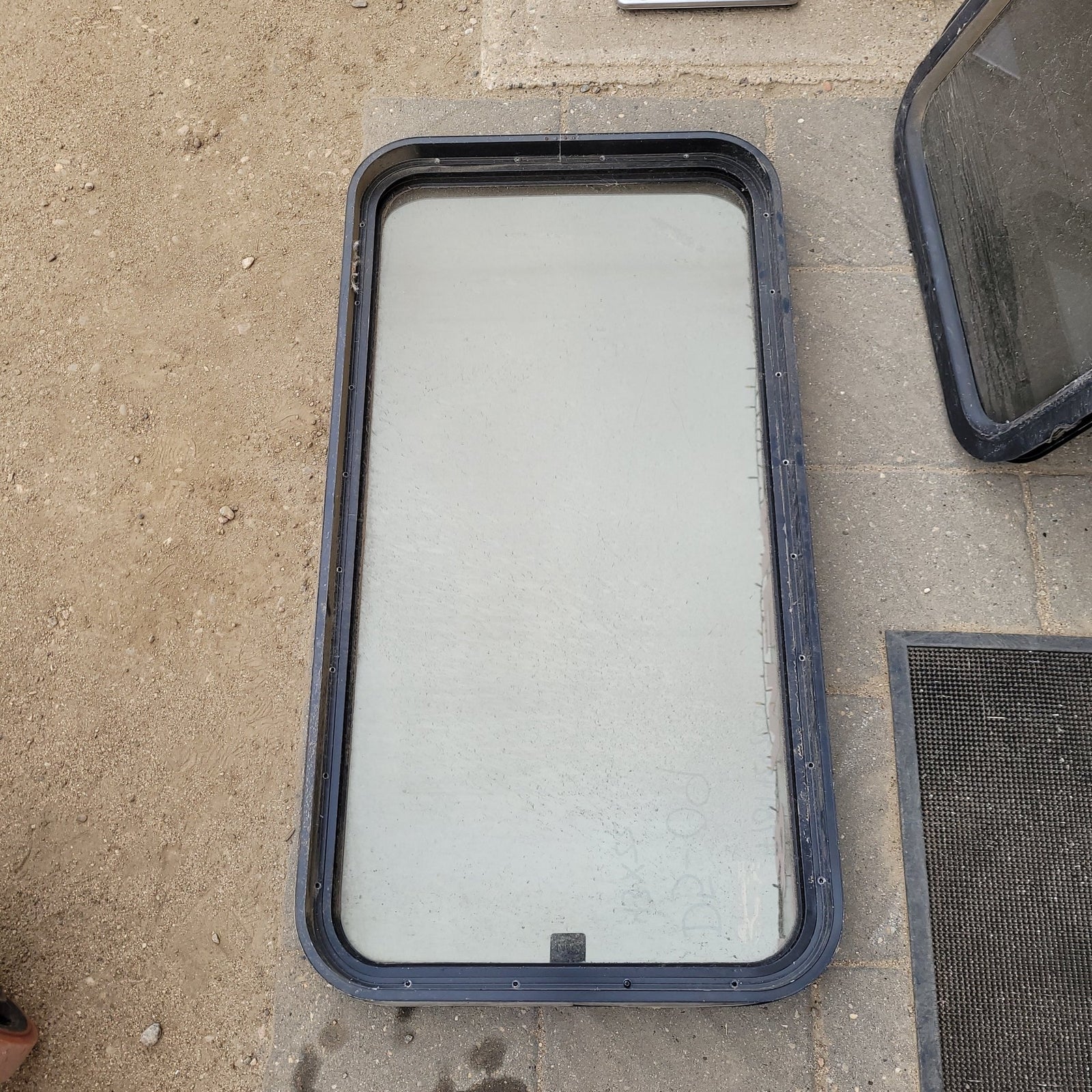 Used Black Radius Opening Window : 43 X 22 X 2 1/2