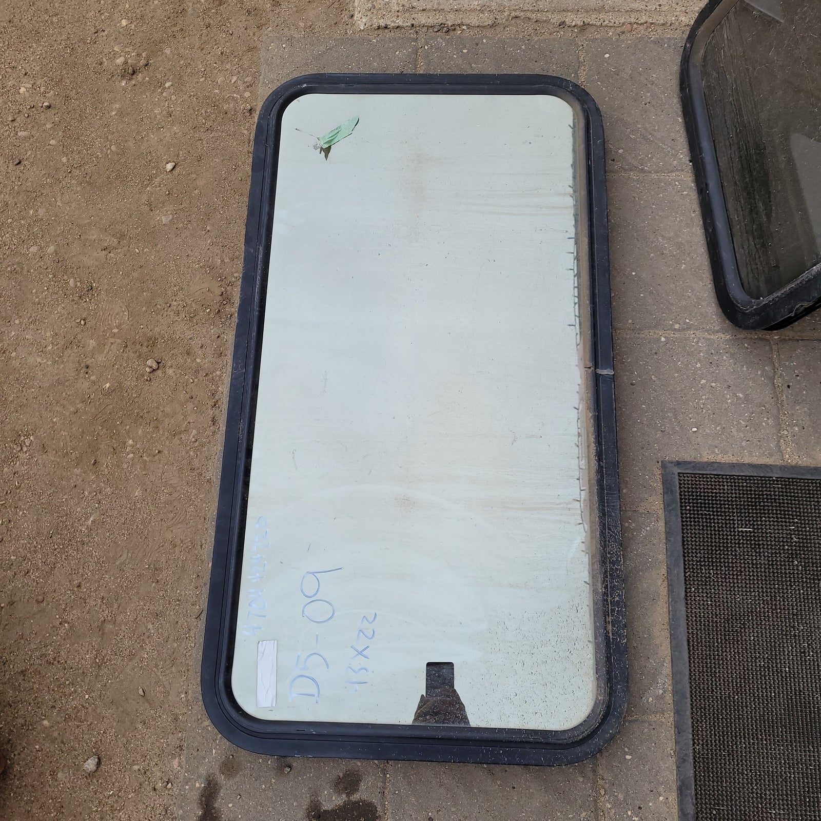 Used Black Radius Opening Window : 43 X 22 X 2 1/2