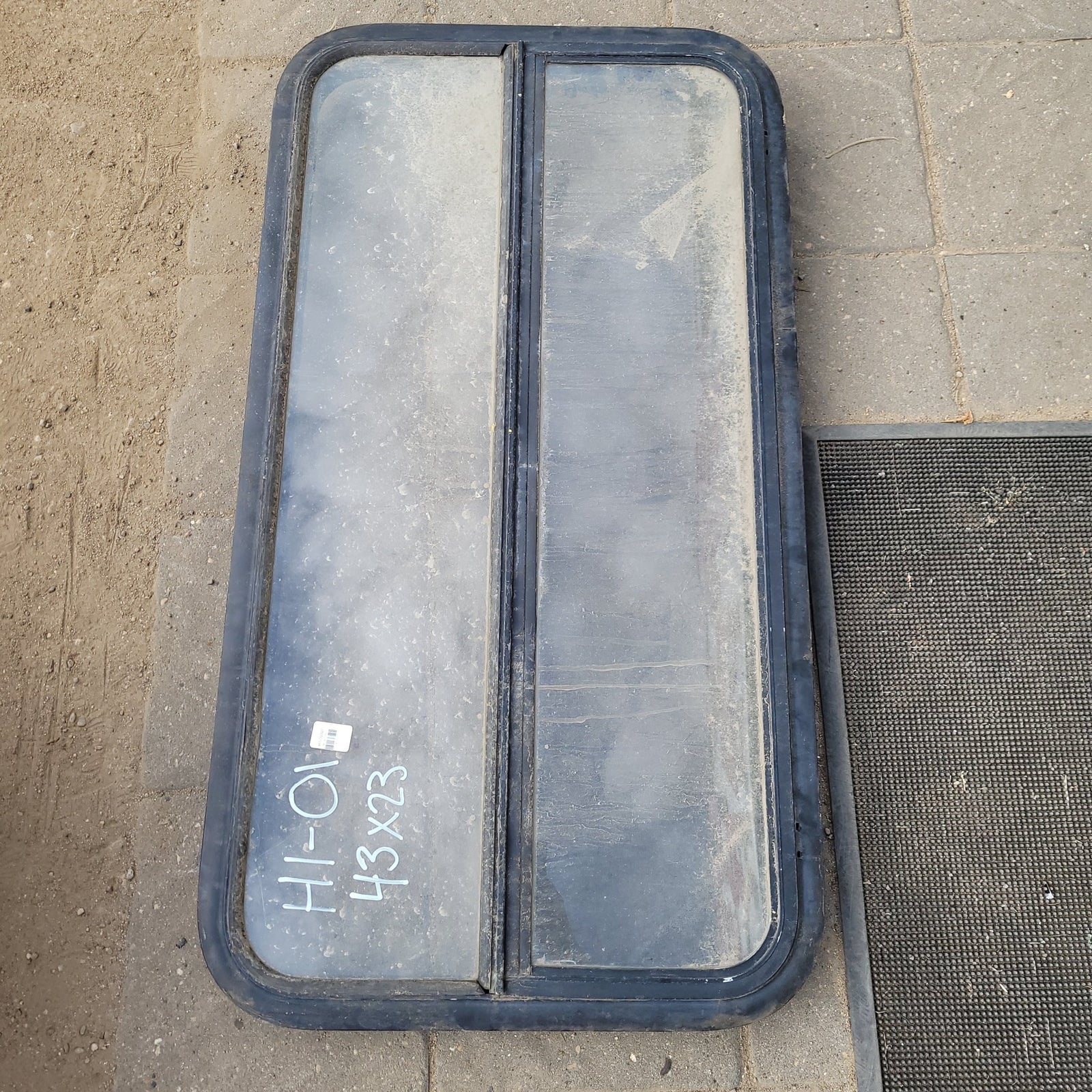 Used Black Radius Opening Window : 43 X 23 X 2