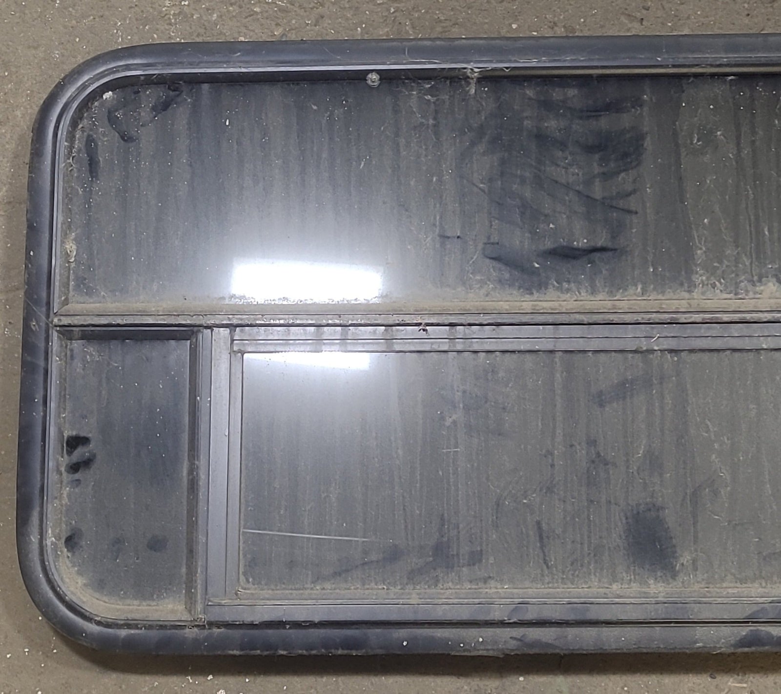 Used Black Radius Opening Window : 45 3/8