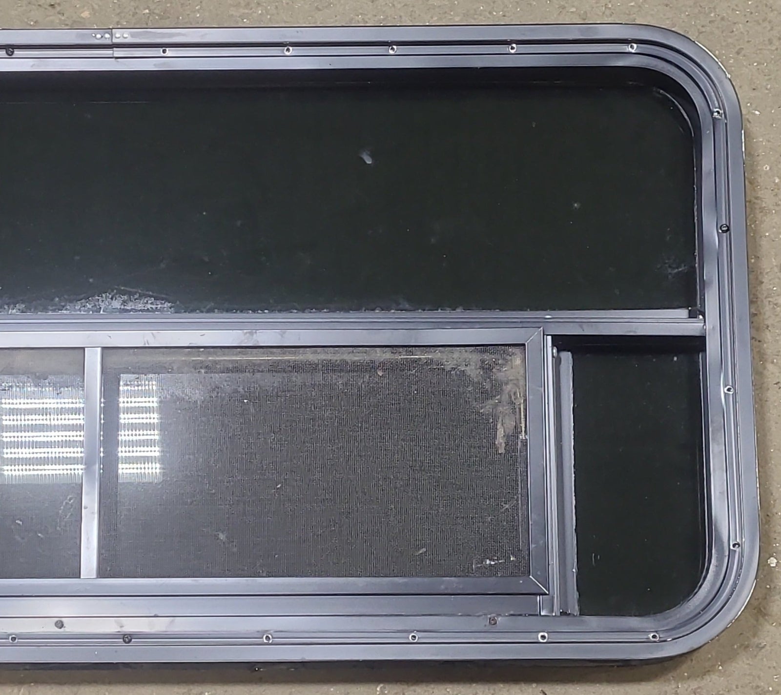 Used Black Radius Opening Window : 45 3/8