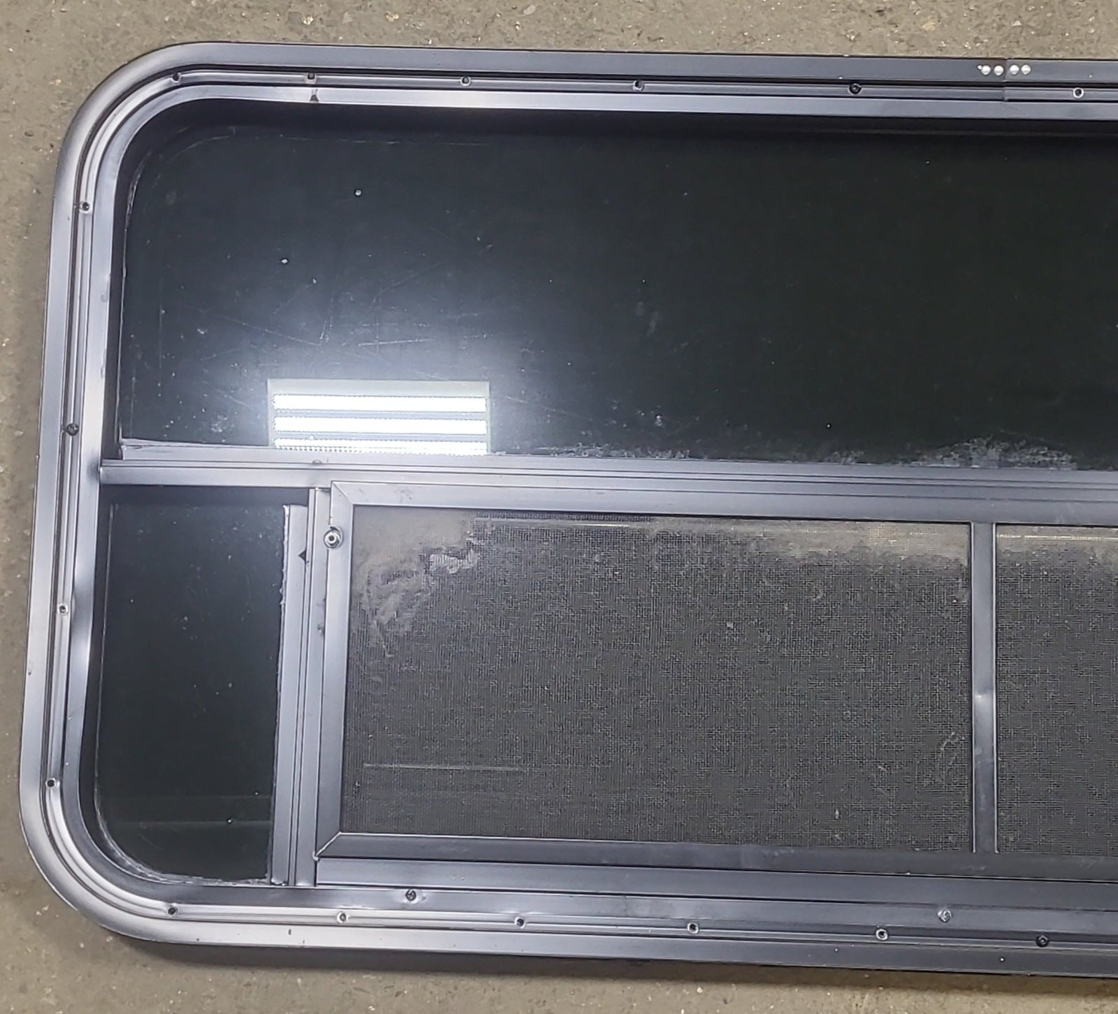 Used Black Radius Opening Window : 45 3/8