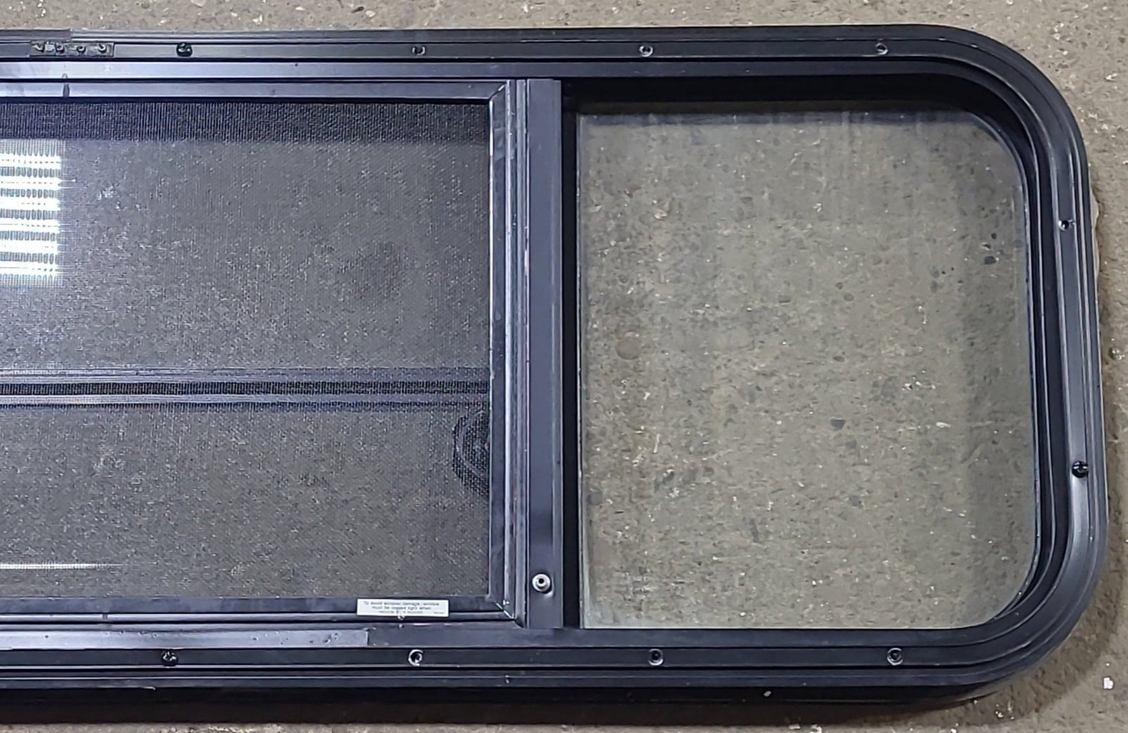 Used Black Radius Opening Window : 47 1/2
