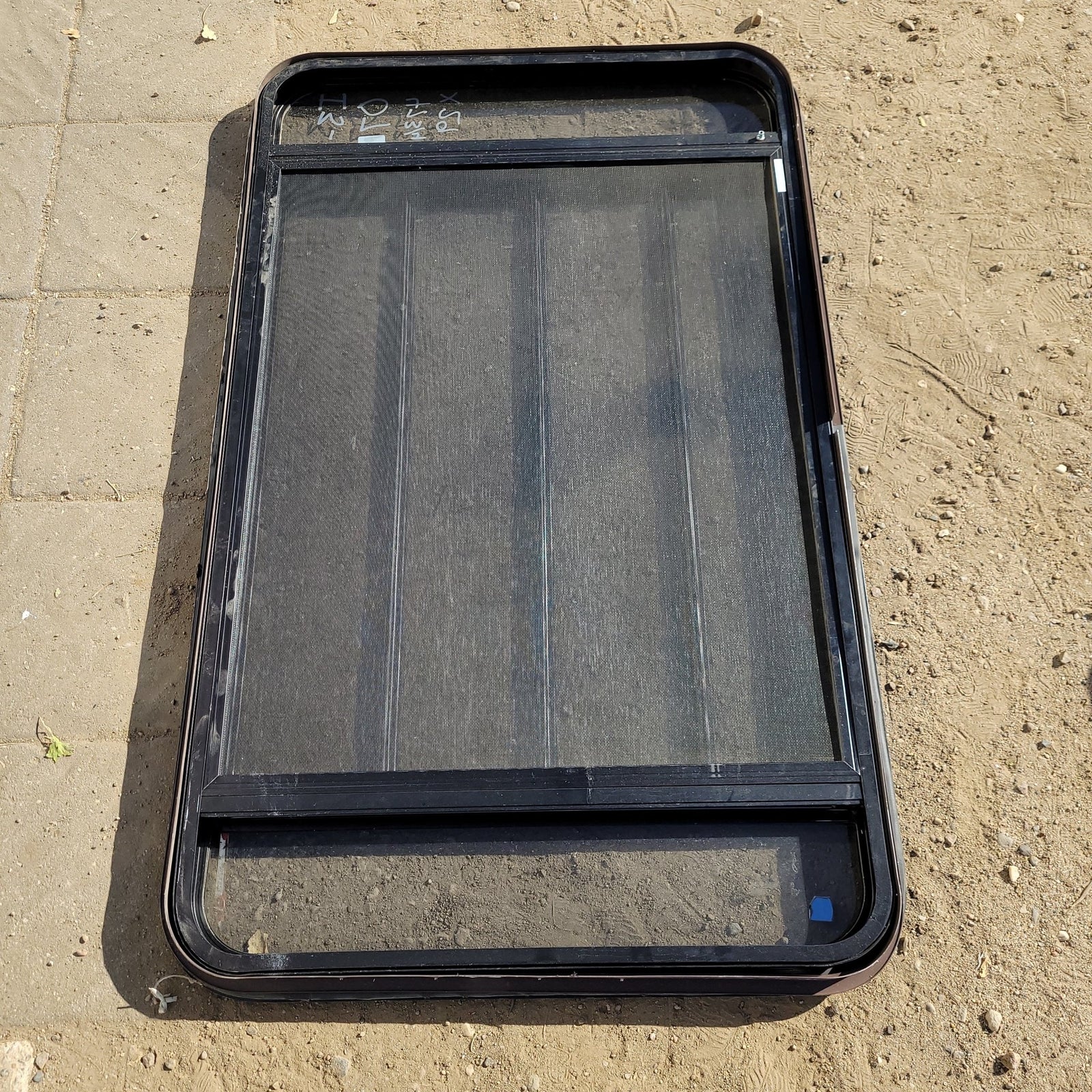 Used Black Radius Opening Window : 47 3/4 X 29 X 2