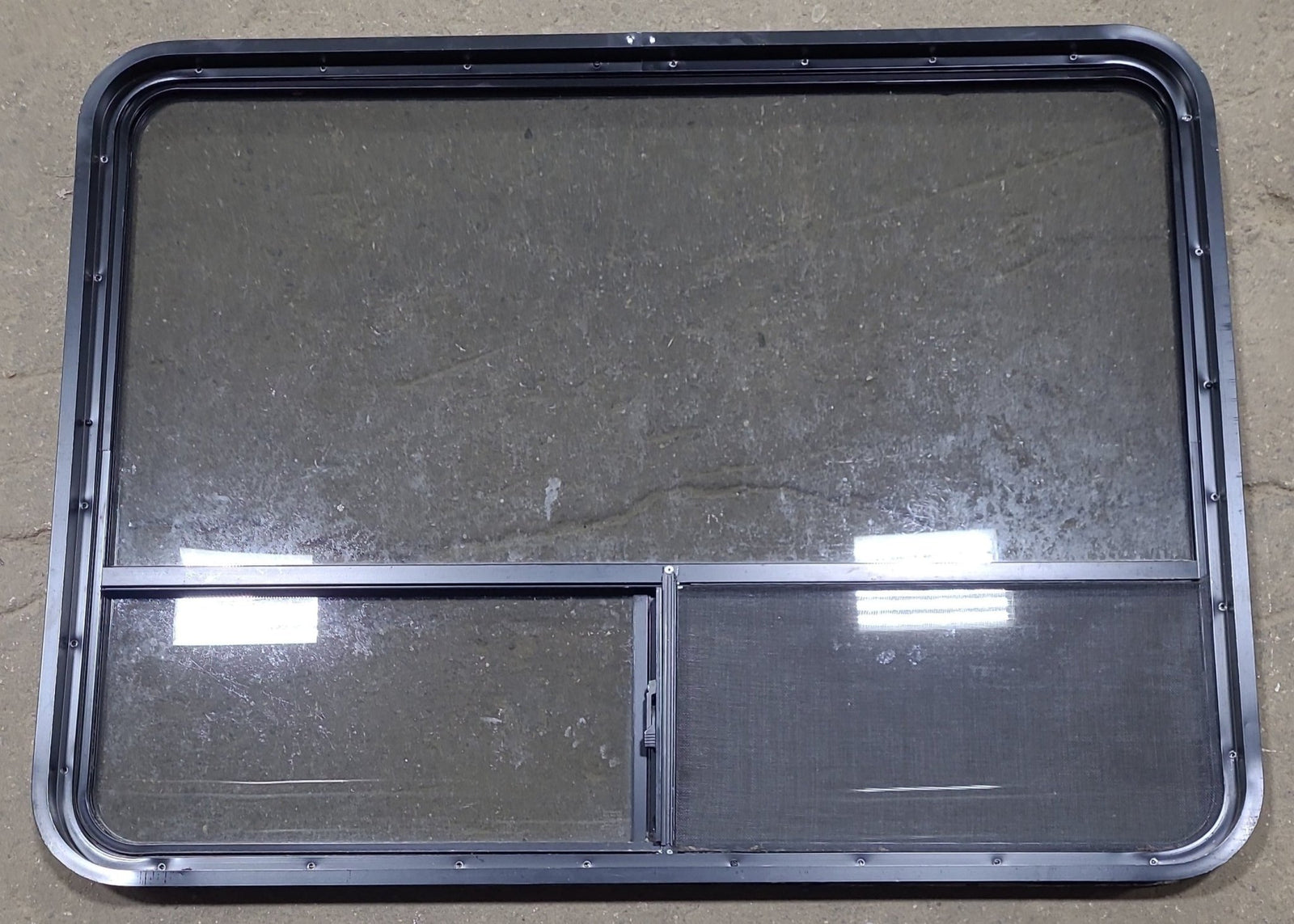 Used Black Radius Opening Window : 48 1/4