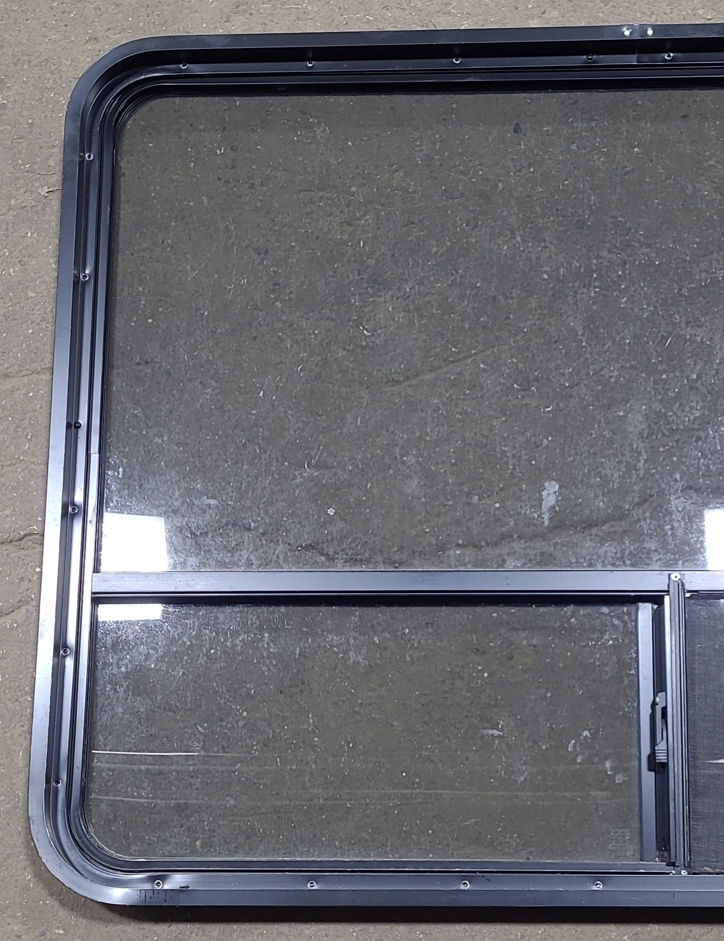 Used Black Radius Opening Window : 48 1/4