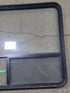 Used Black Radius Opening Window : 48 3/8" W x 35 3/4" H x 1 3/4" D - Young Farts RV Parts
