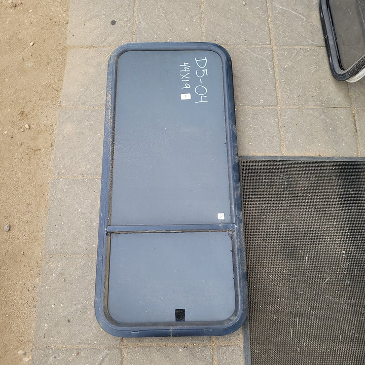 Used Black Radius Opening Window : 48 X 19 X 2" D - Young Farts RV Parts