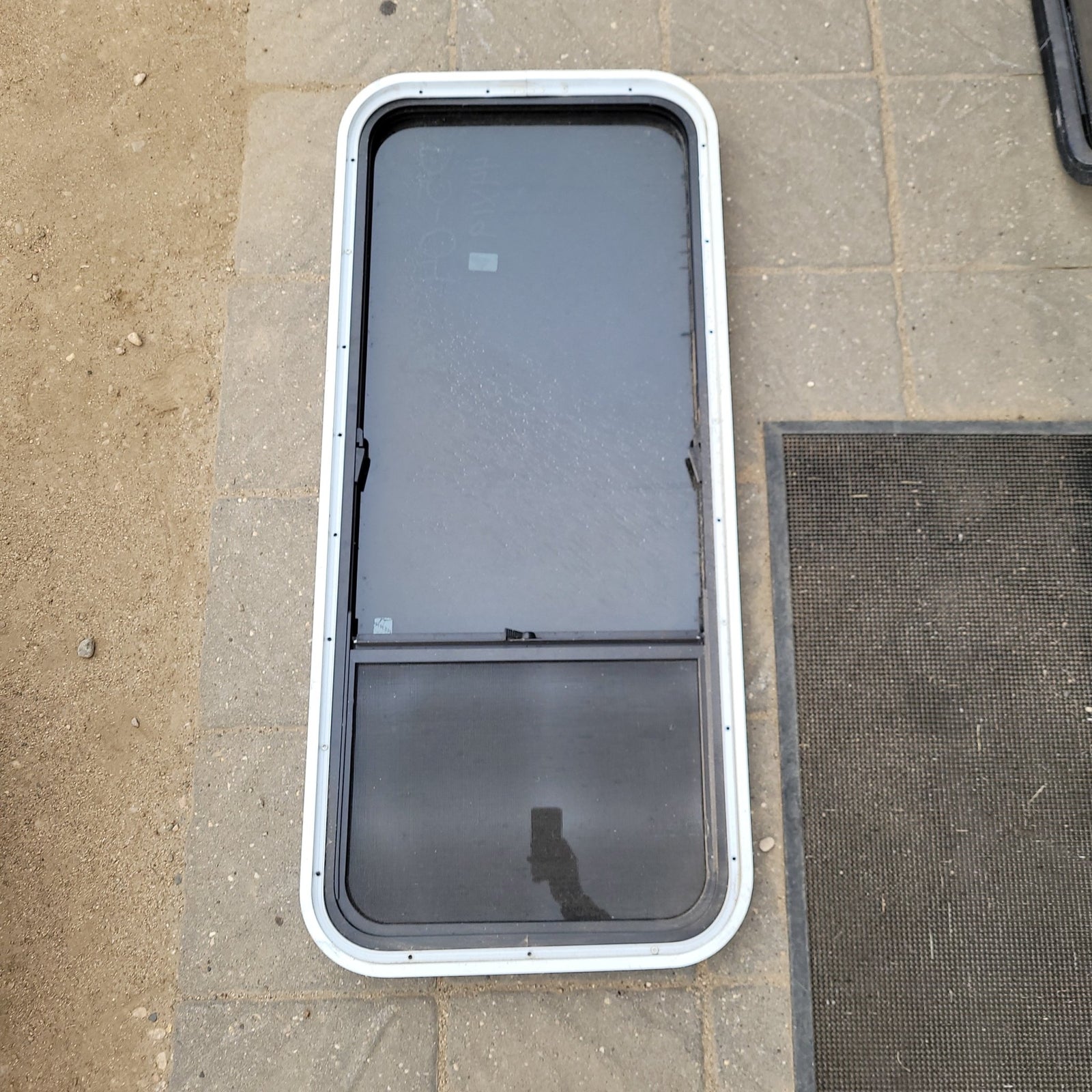 Used Black Radius Opening Window : 48 X 19 X 2