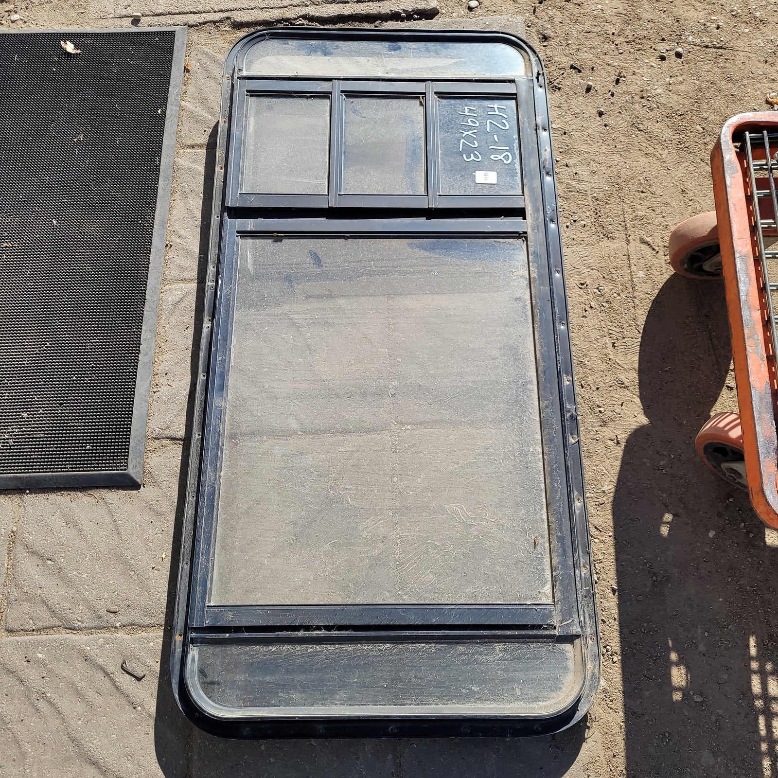 Used Black Radius Opening Window : 49 X 23 X 2