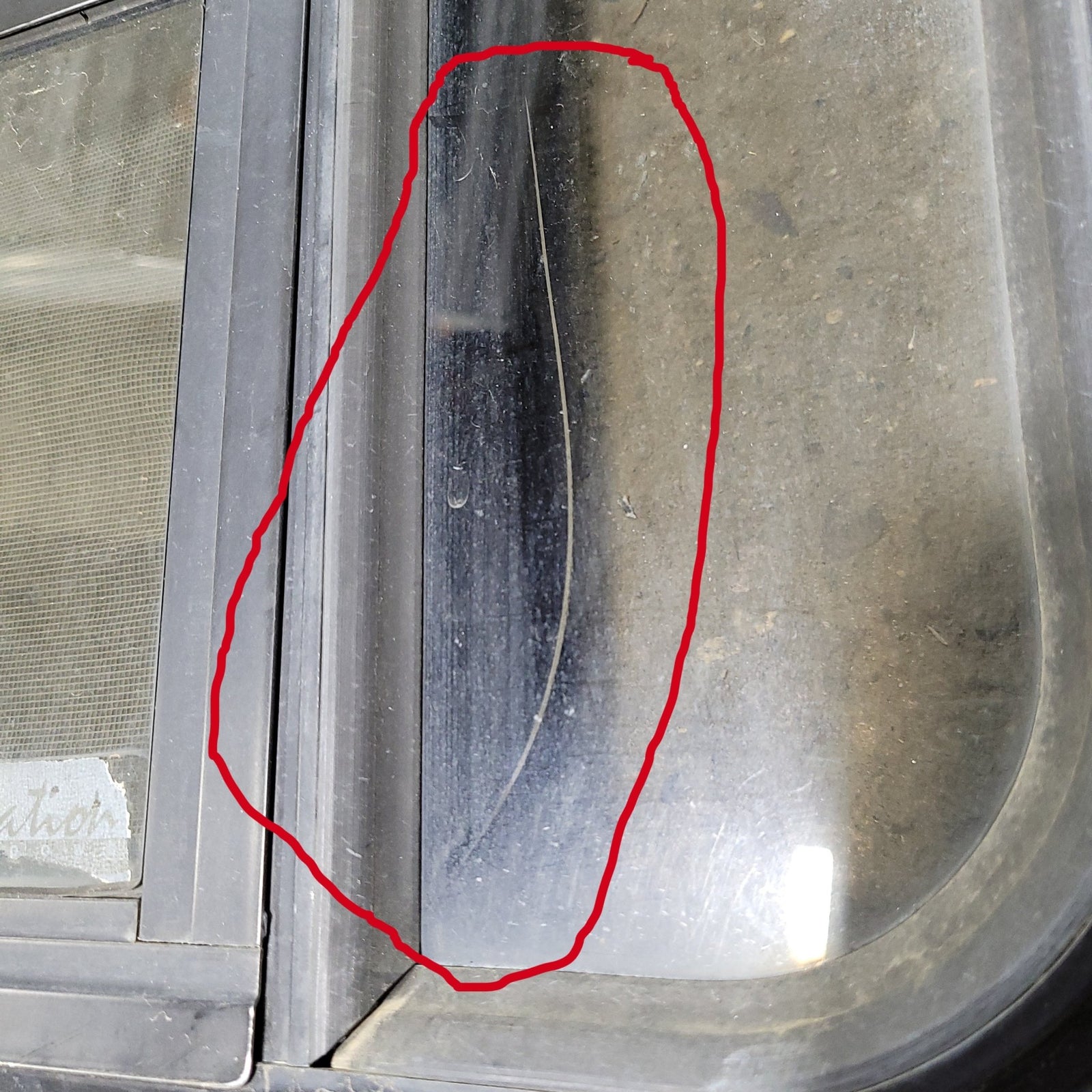 Used Black Radius Slanted Opening Window : 23 1/2