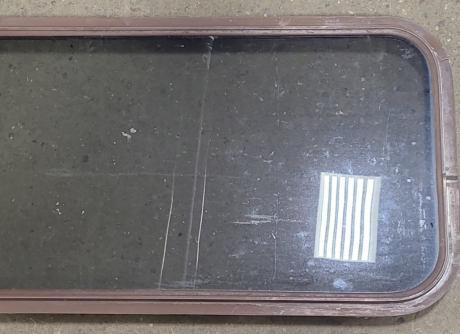 Used Brown Radius Non-Opening Window : 39 3/4