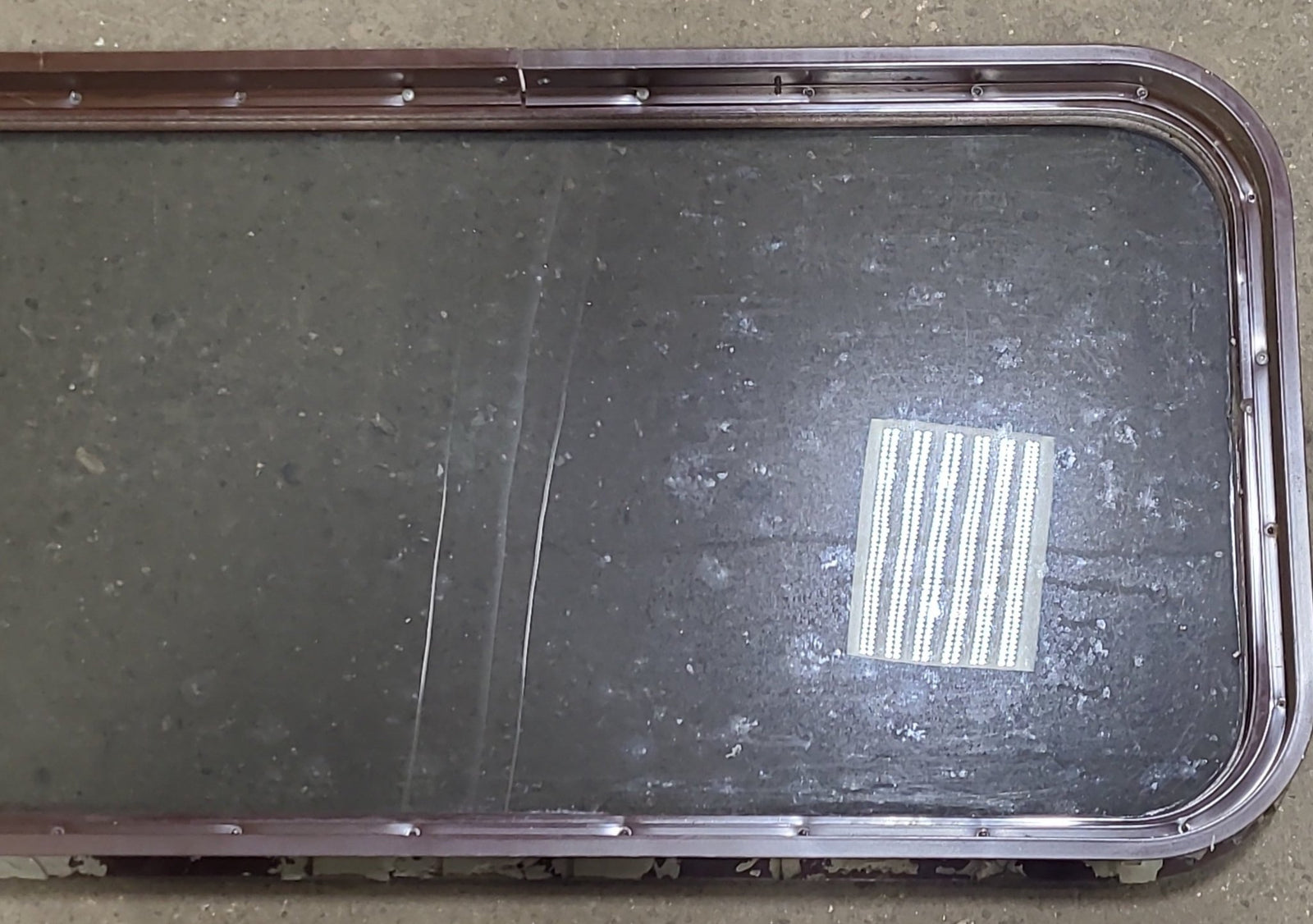 Used Brown Radius Non-Opening Window : 39 3/4