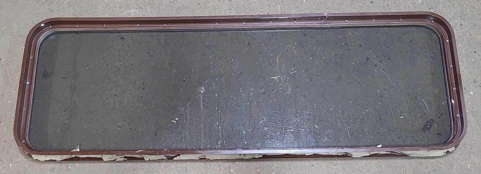Used Brown Radius Non-Opening Window : 60 1/4
