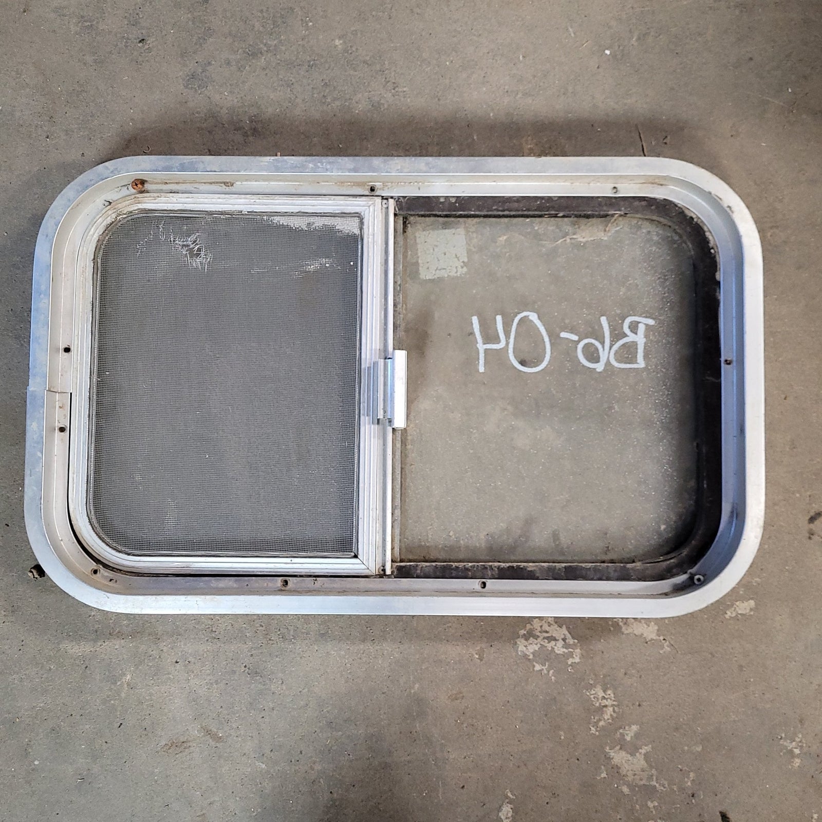 Used Brown Radius Opening Window : 22 1/2 X 13 X 2