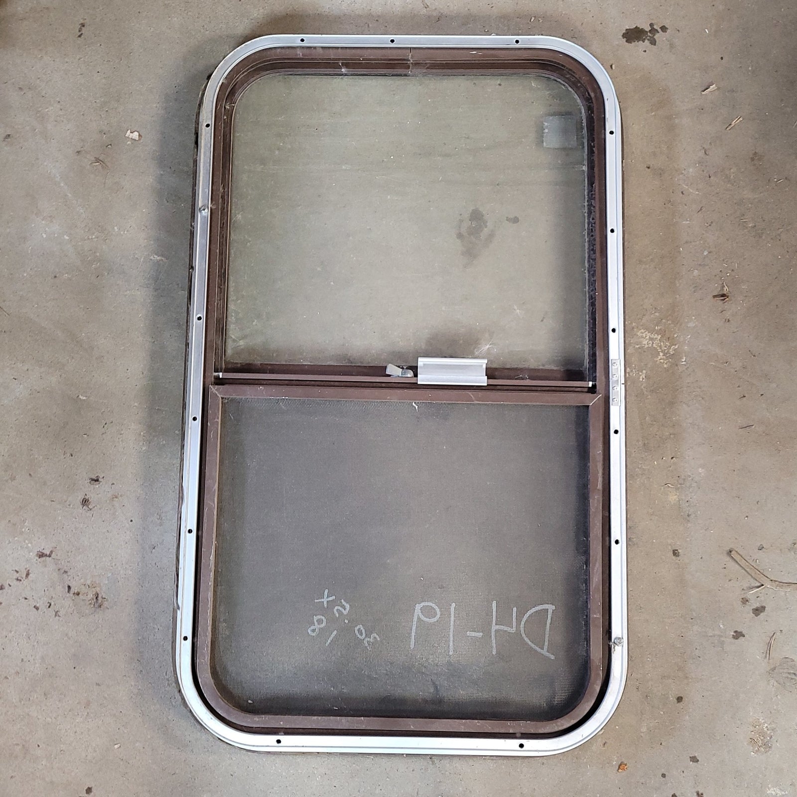 Used Brown Radius Opening Window : 30 1/2 X 18 X 2