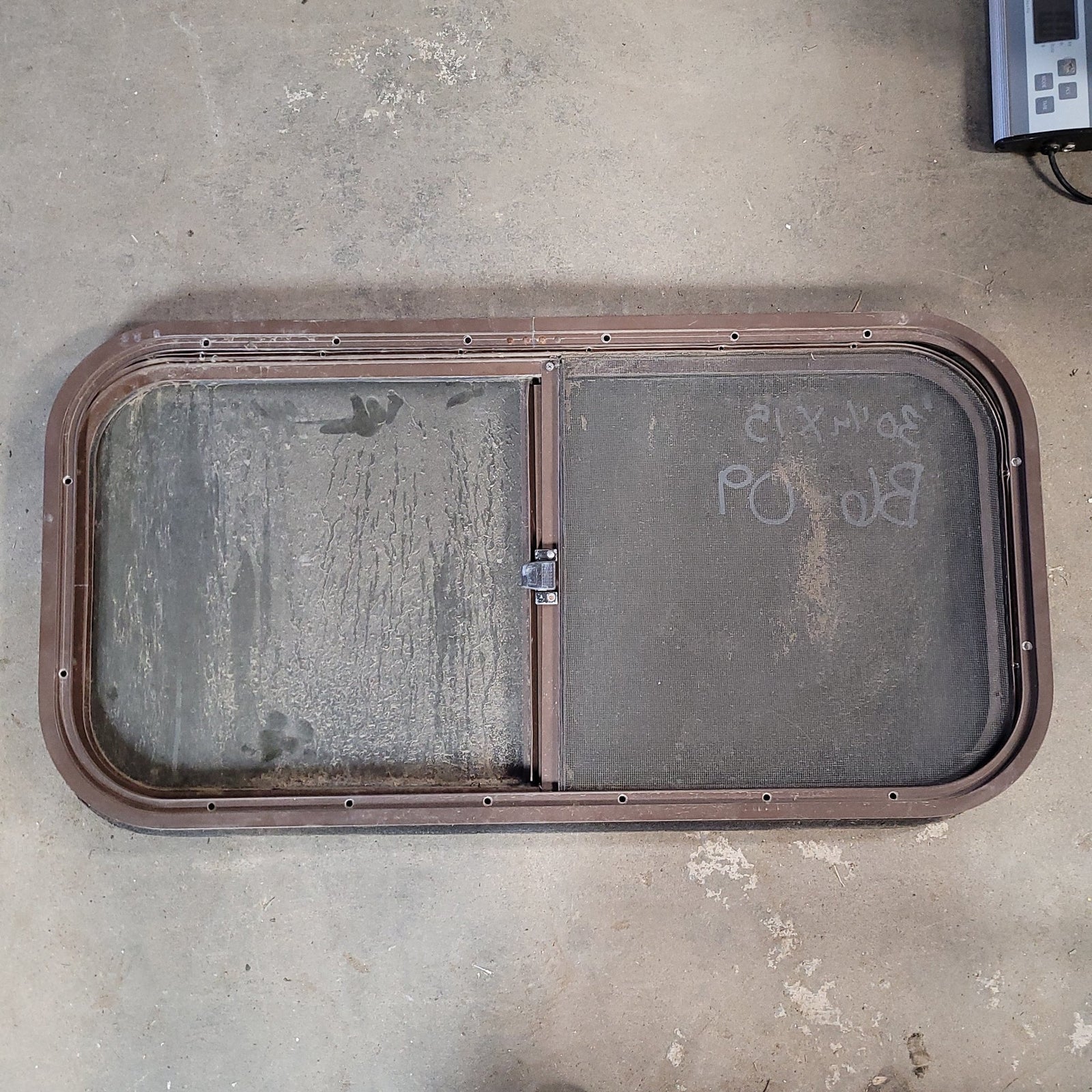 Used Brown Radius Opening Window : 30 1/4 X 15 X 2