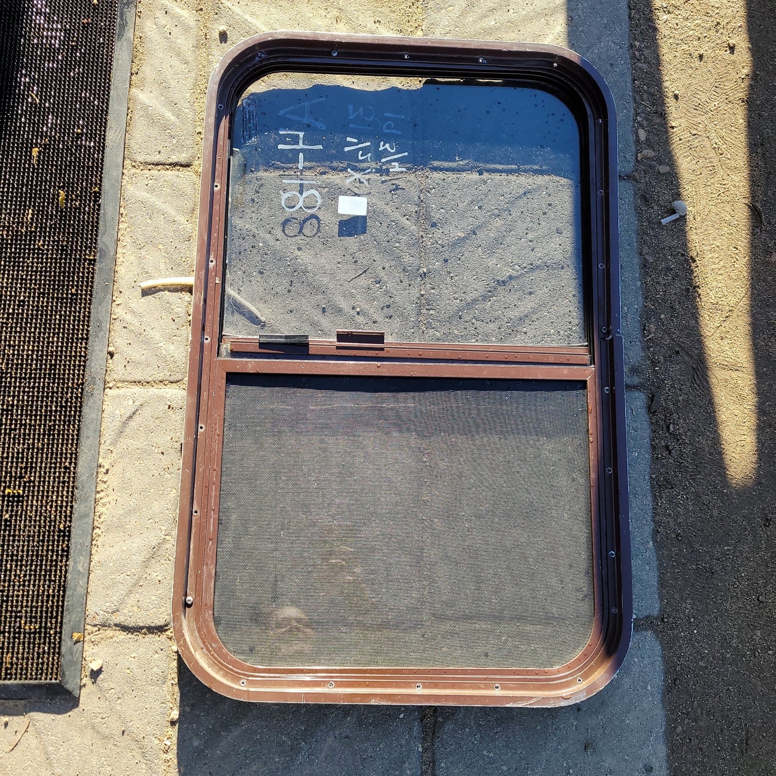 Used Brown Radius Opening Window : 31 1/2 X 19 3/4 X 2