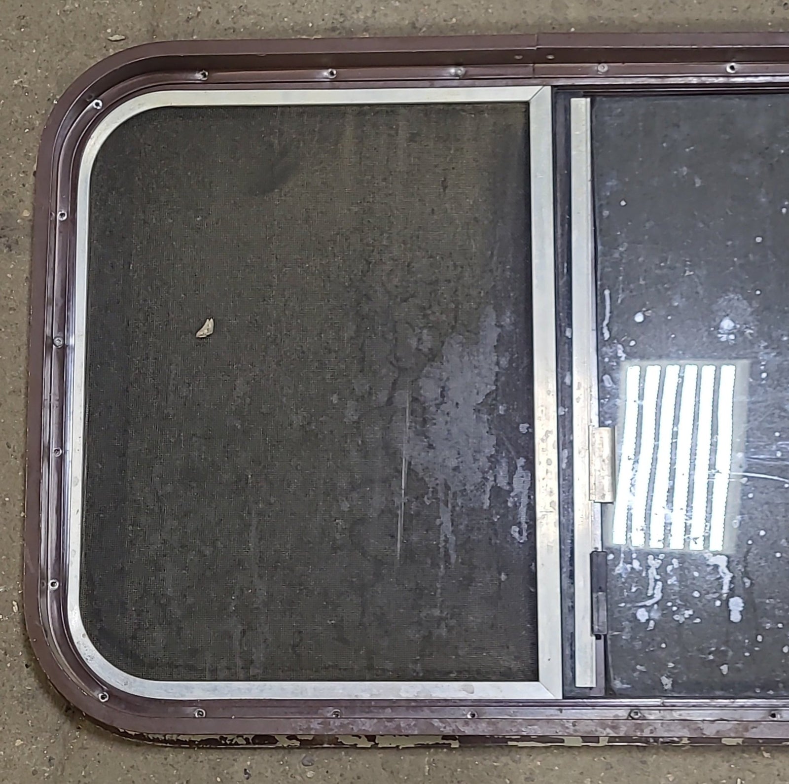 Used Brown Radius Opening Window : 31 3/4
