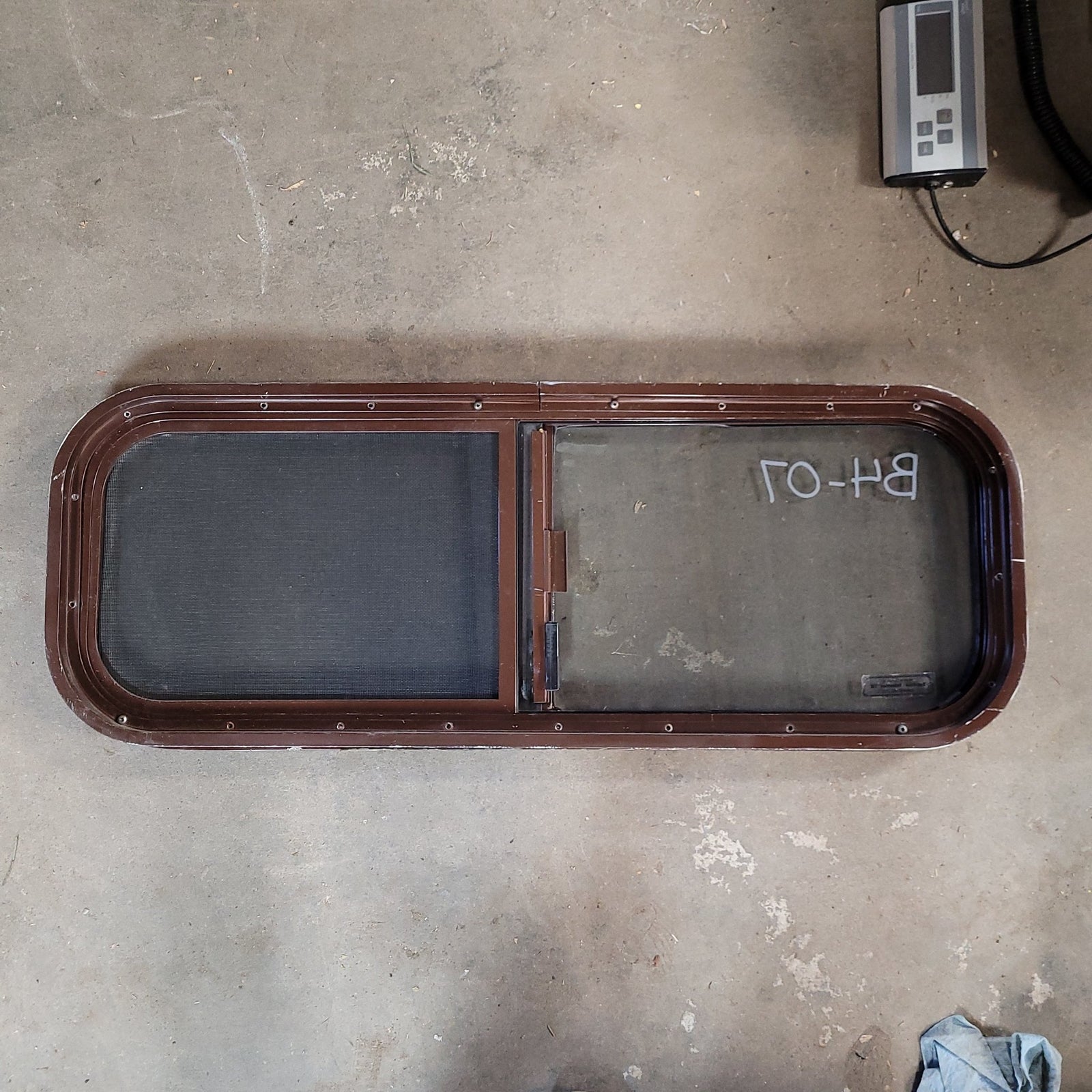 Used Brown Radius Opening Window : 33 1/2 X 11 3/4 X 2