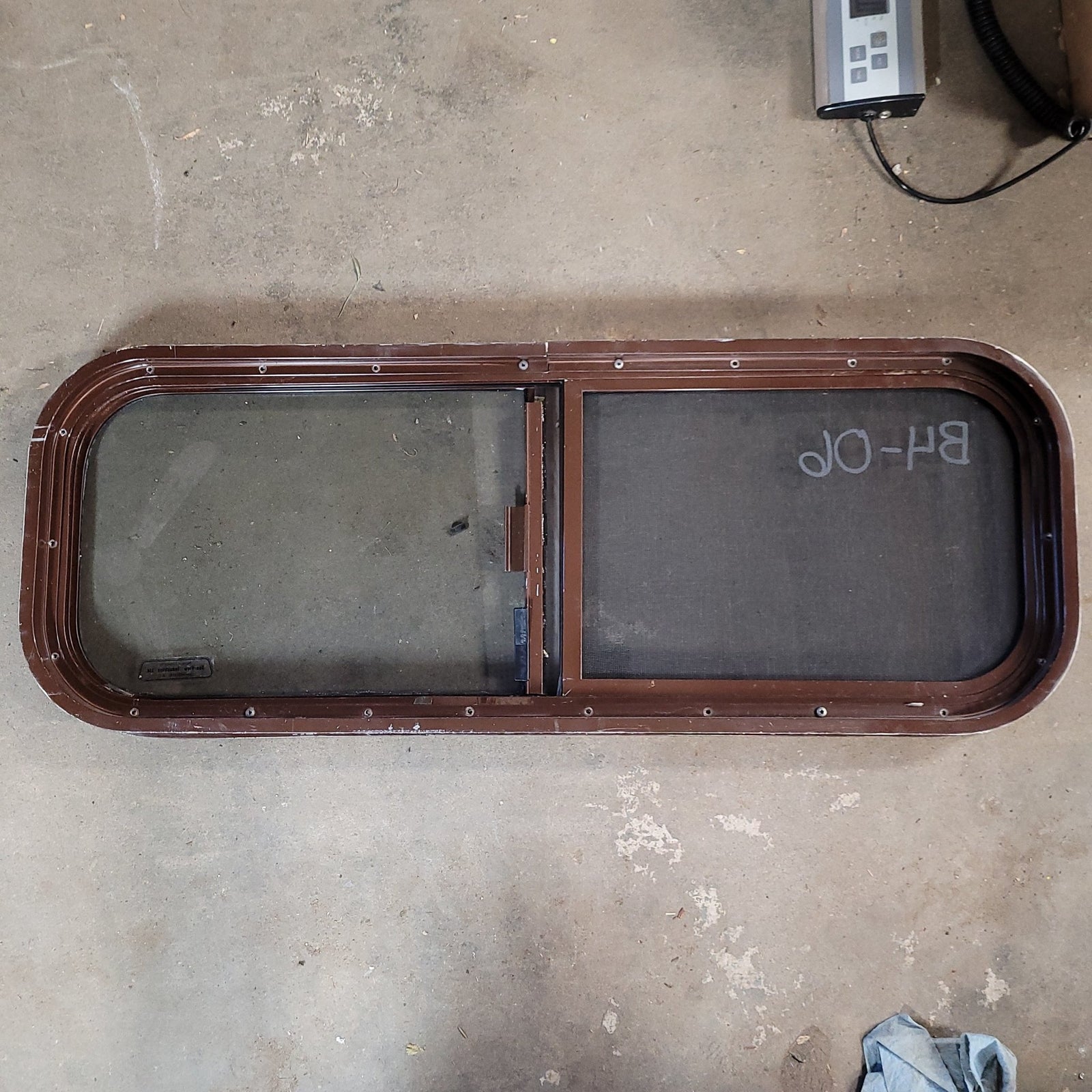 Used Brown Radius Opening Window : 33 1/2 X 11 3/4 X 2