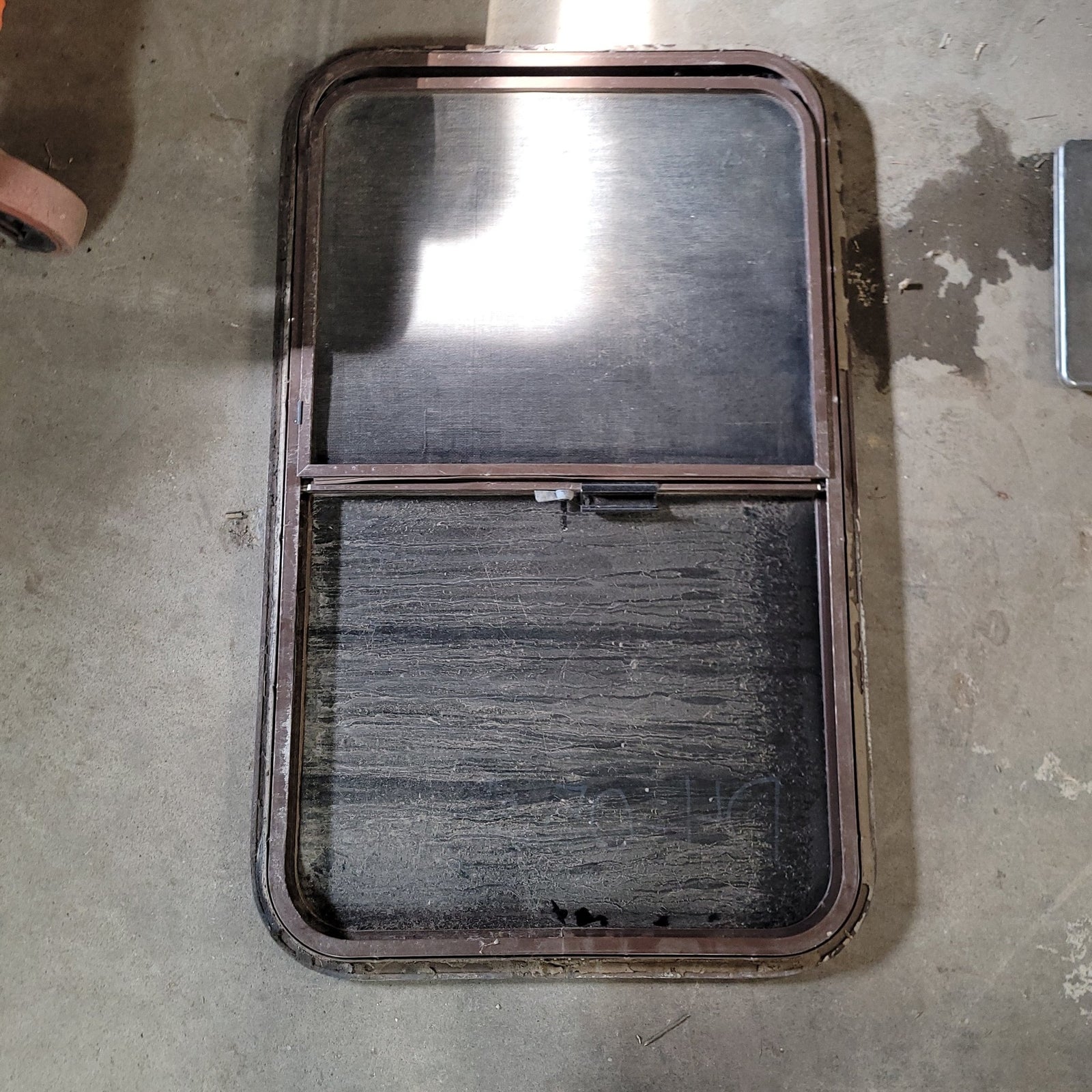 Used Brown Radius Opening Window : 36 1/2 X 22 X 2