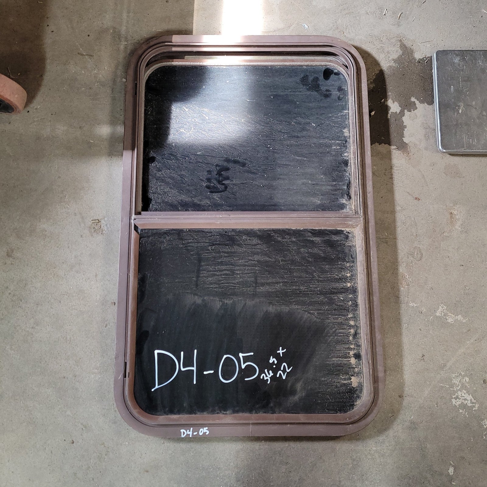 Used Brown Radius Opening Window : 36 1/2 X 22 X 2