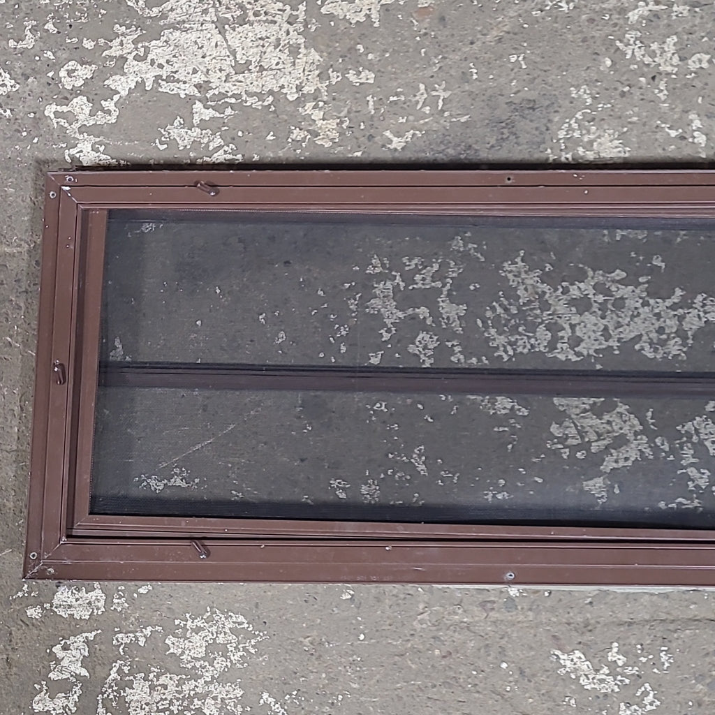 Used Brown Square Opening Window: 36 3/8" W x 15 5/8" H x 1 1/2" D - Young Farts RV Parts