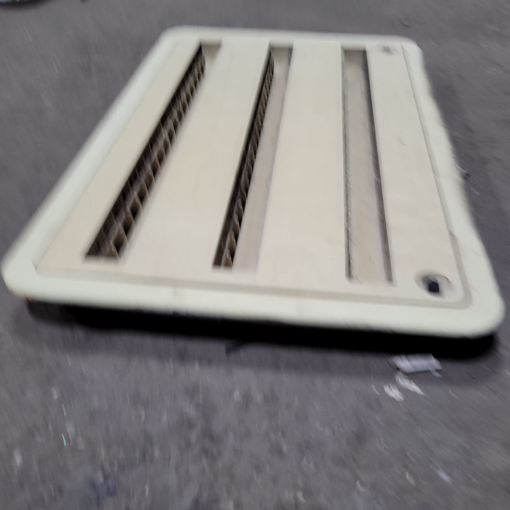 Used DOMETIC 3102277.021 - Yellowed Air Intake Side Refrigerator Vent- HAS FRAME - Young Farts RV Parts