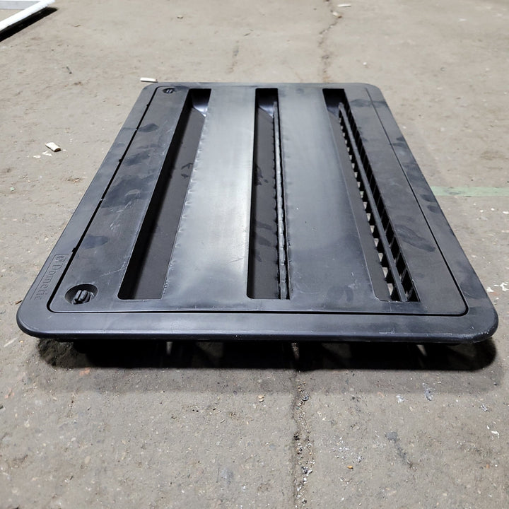 Used DOMETIC 3109350.065 - Black Air Intake Side Refrigerator Vent- HAS FRAME - Young Farts RV Parts