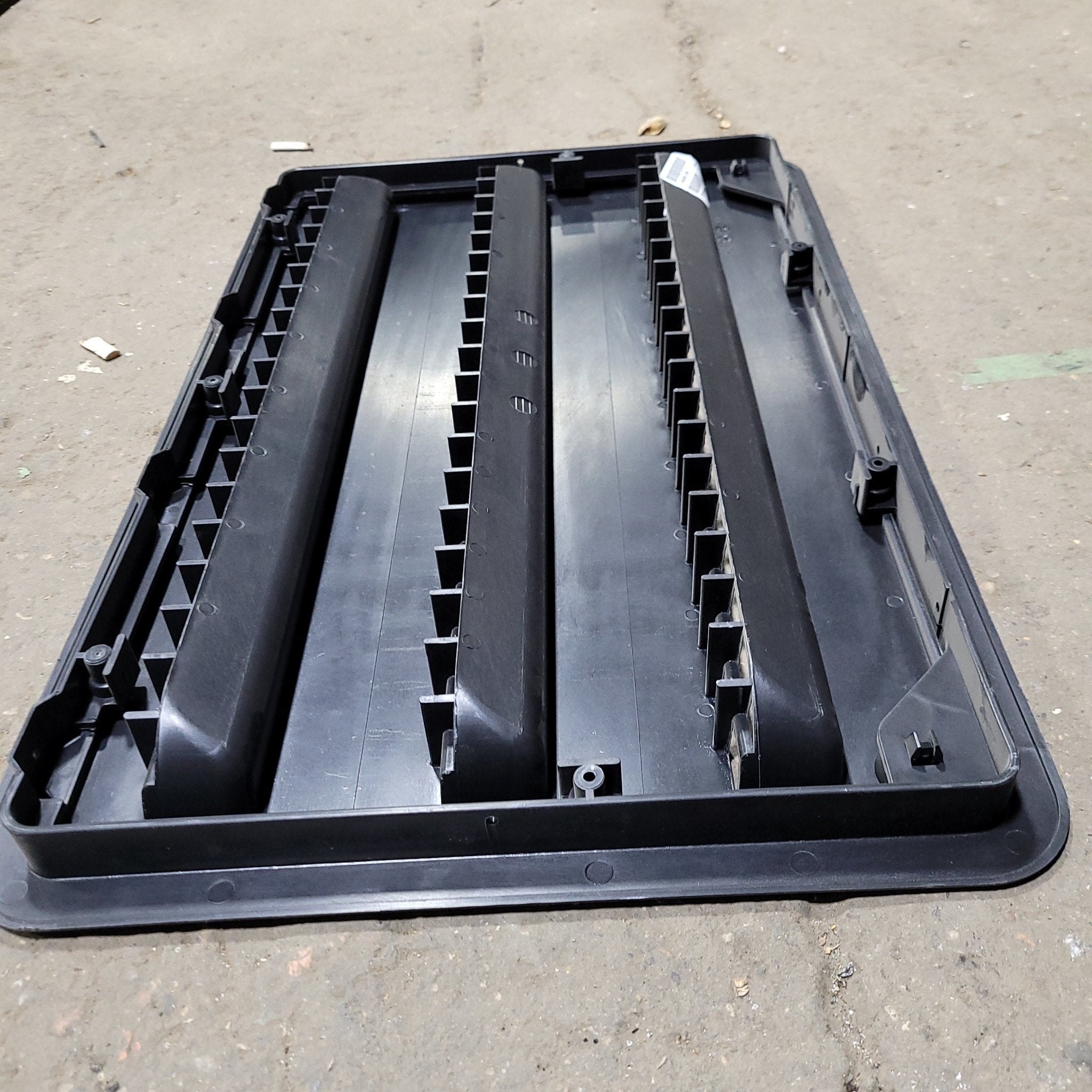 Used DOMETIC 3109350.065 - Black Air Intake Side Refrigerator Vent- HAS FRAME - Young Farts RV Parts