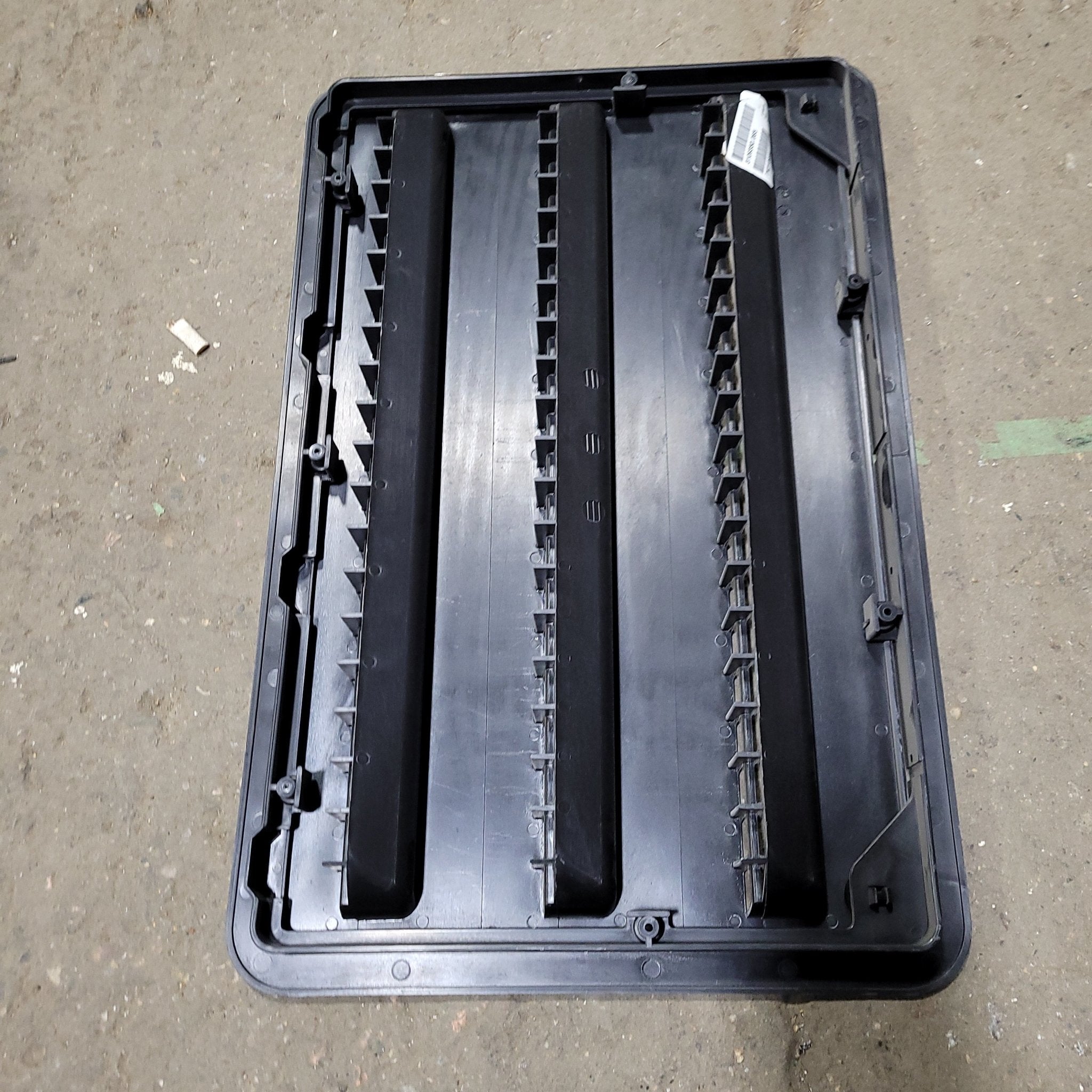 Used DOMETIC 3109350.065 - Black Air Intake Side Refrigerator Vent- HAS FRAME - Young Farts RV Parts